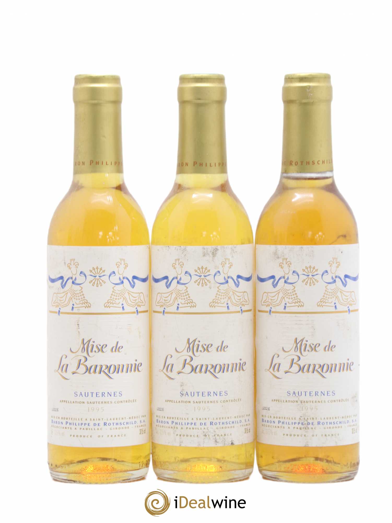 Sauternes Mise de la Baronnie 1995 - Posten von 6 Demi-Flaschen - 1