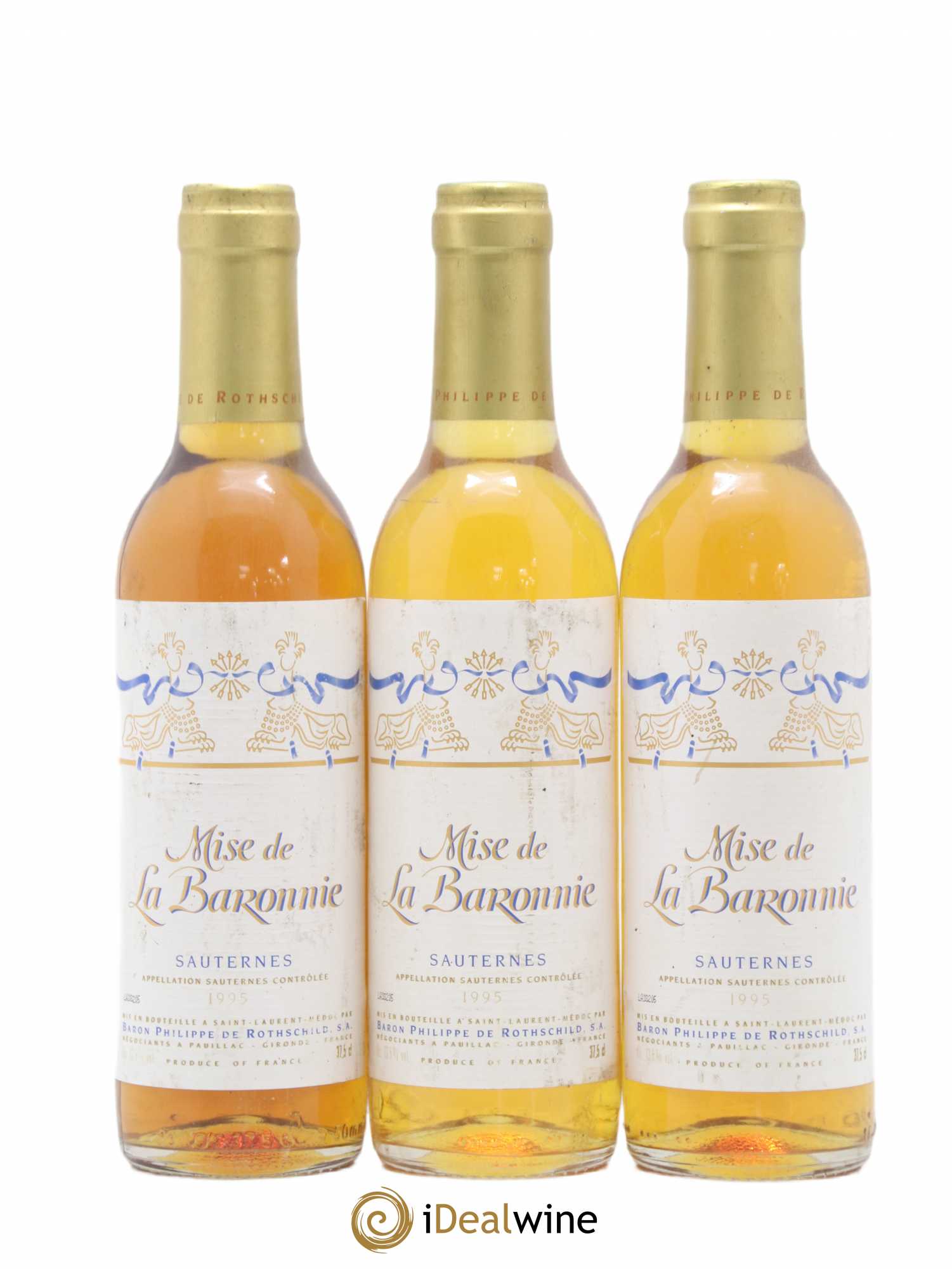 Sauternes Mise de la Baronnie 1995 - Posten von 6 Demi-Flaschen - 2