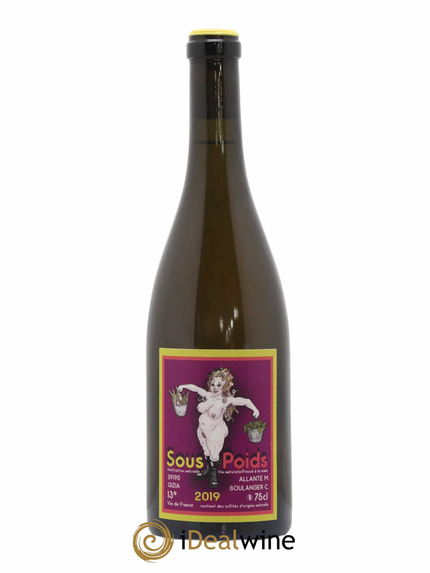 Vin de France Sous Poids Allante Boulanger 2019 - Lot de 1 bouteille - 0