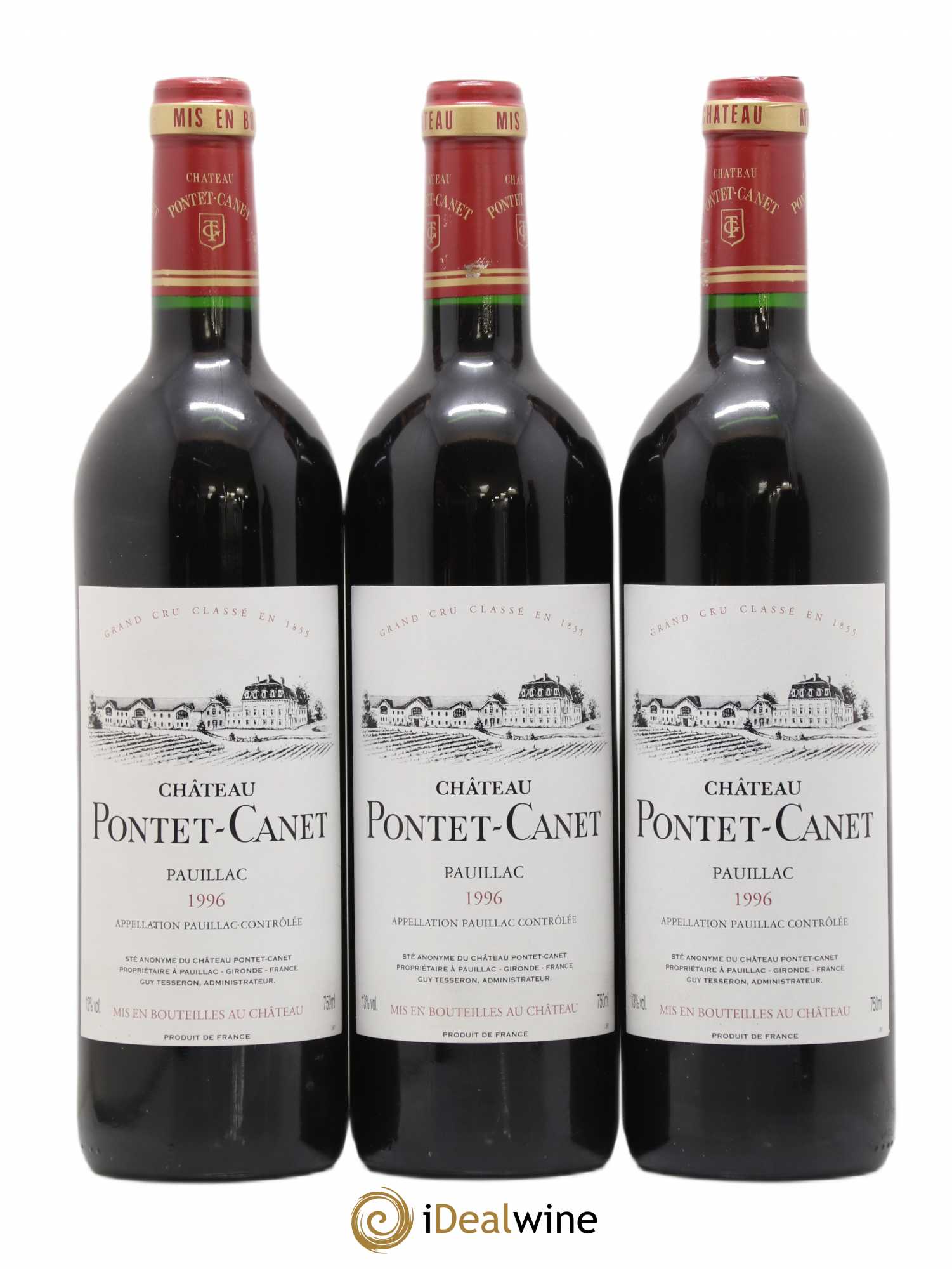 Château Pontet Canet 5ème Grand Cru Classé 1996 - Lot de 6 bouteilles - 2