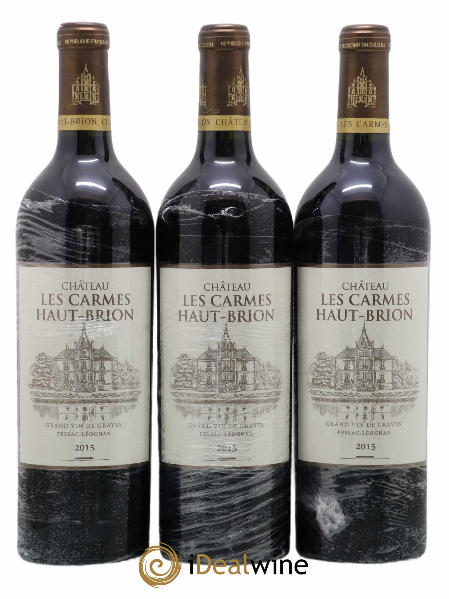 Château Les Carmes Haut-Brion 2015 - Lot de 3 bouteilles - 0