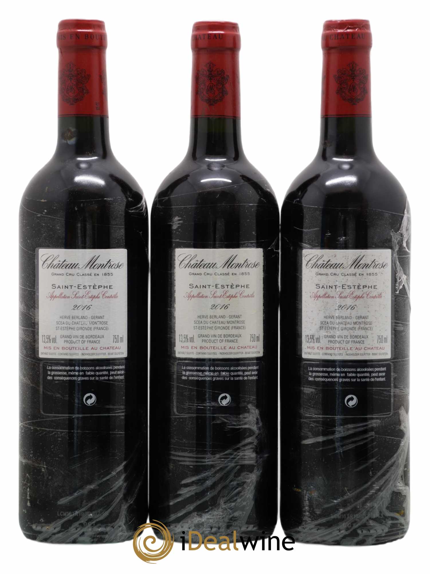 Château Montrose 2ème Grand Cru Classé 2016 - Lot de 3 bouteilles - 1
