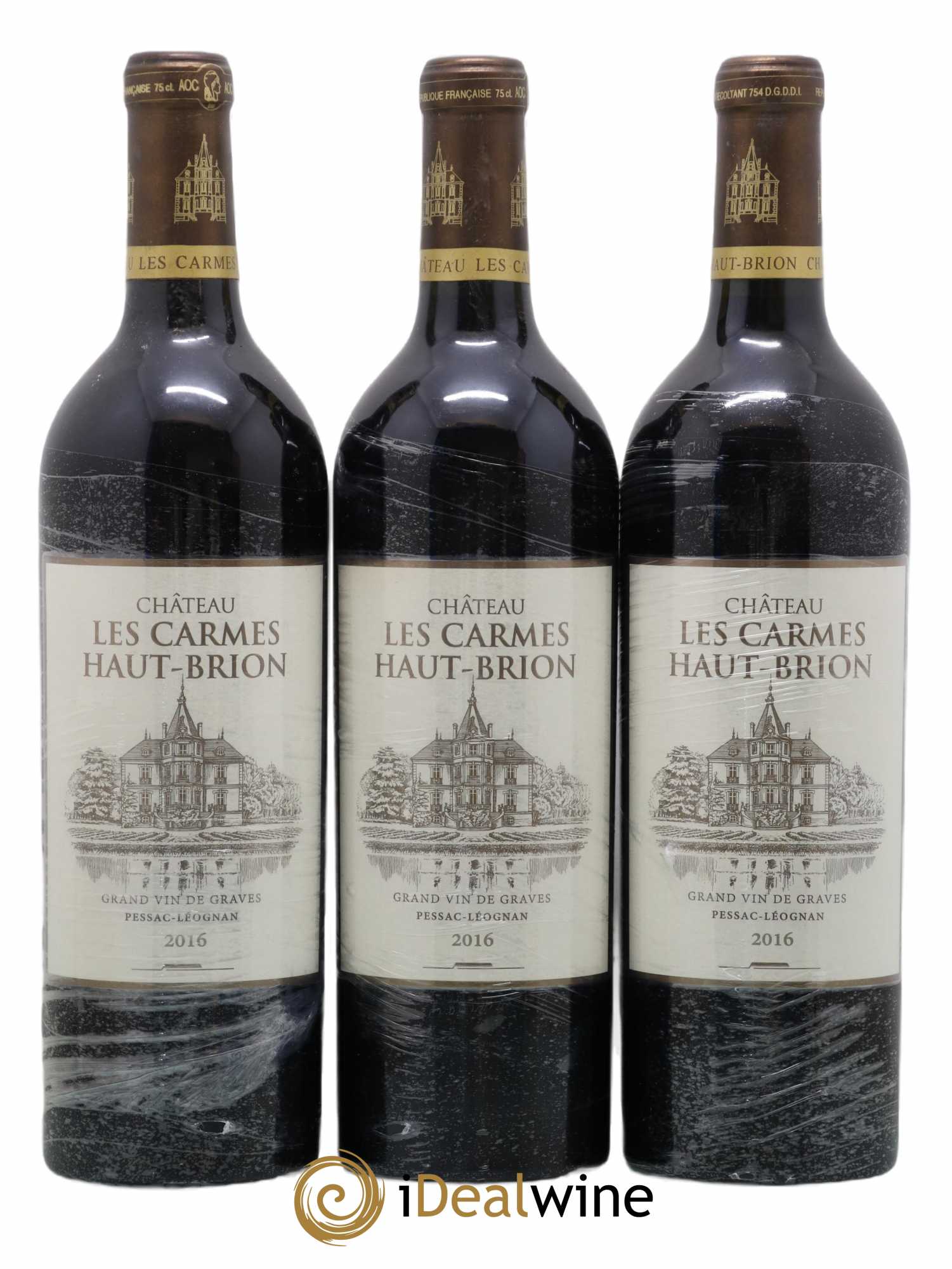 Château Les Carmes Haut-Brion 2016 - Lot de 3 bouteilles - 0