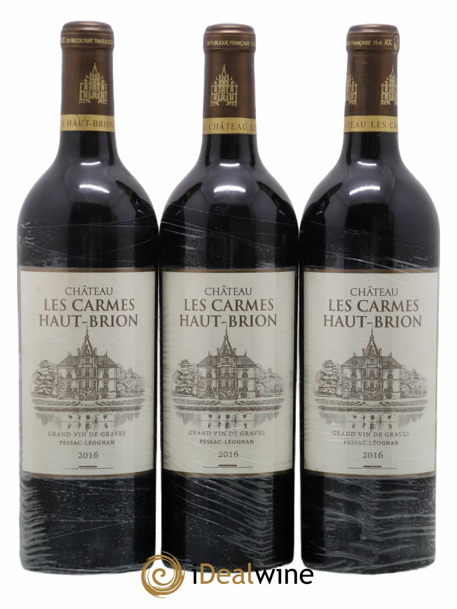 Château Les Carmes Haut-Brion 2016 - Lot de 3 bouteilles - 0