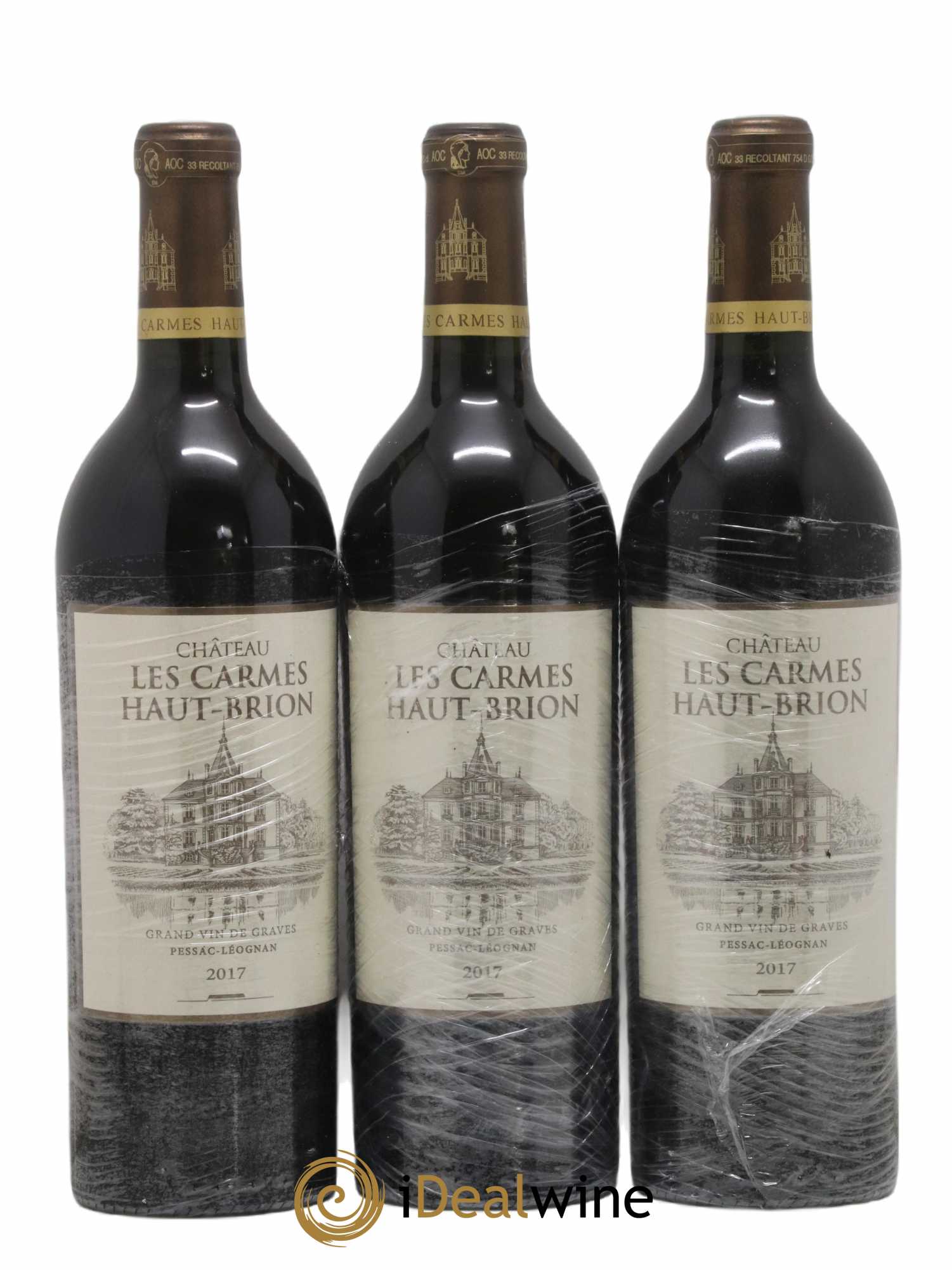 Château Les Carmes Haut-Brion 2017 - Lot de 3 bouteilles - 0