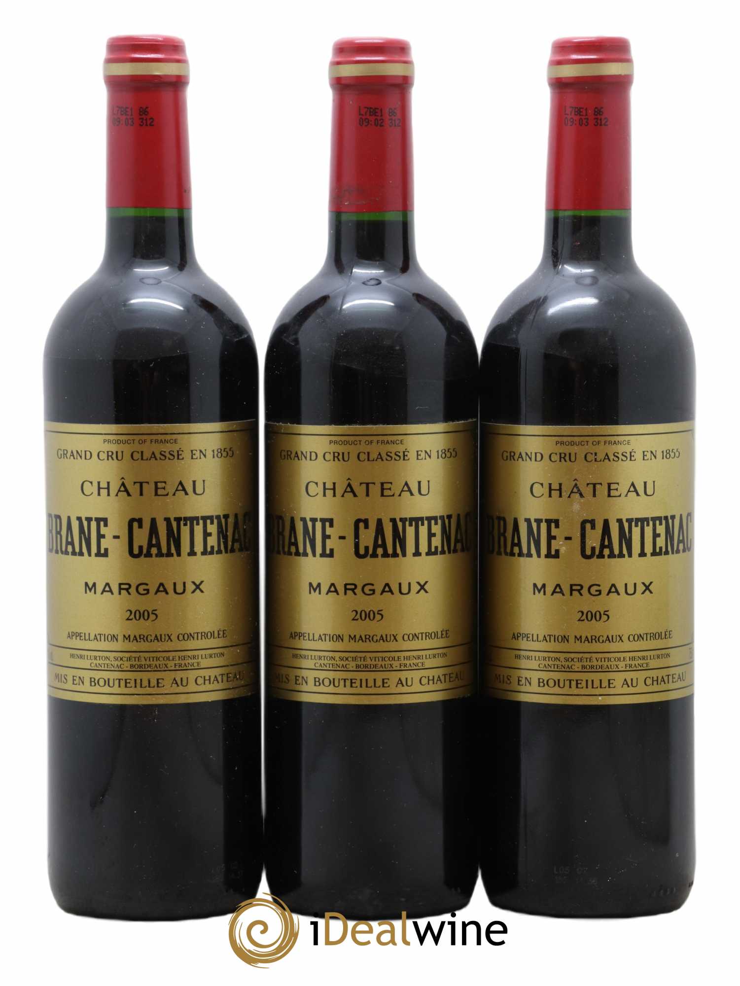 Château Brane Cantenac 2ème Grand Cru Classé 2005 - Lot de 3 bouteilles - 0