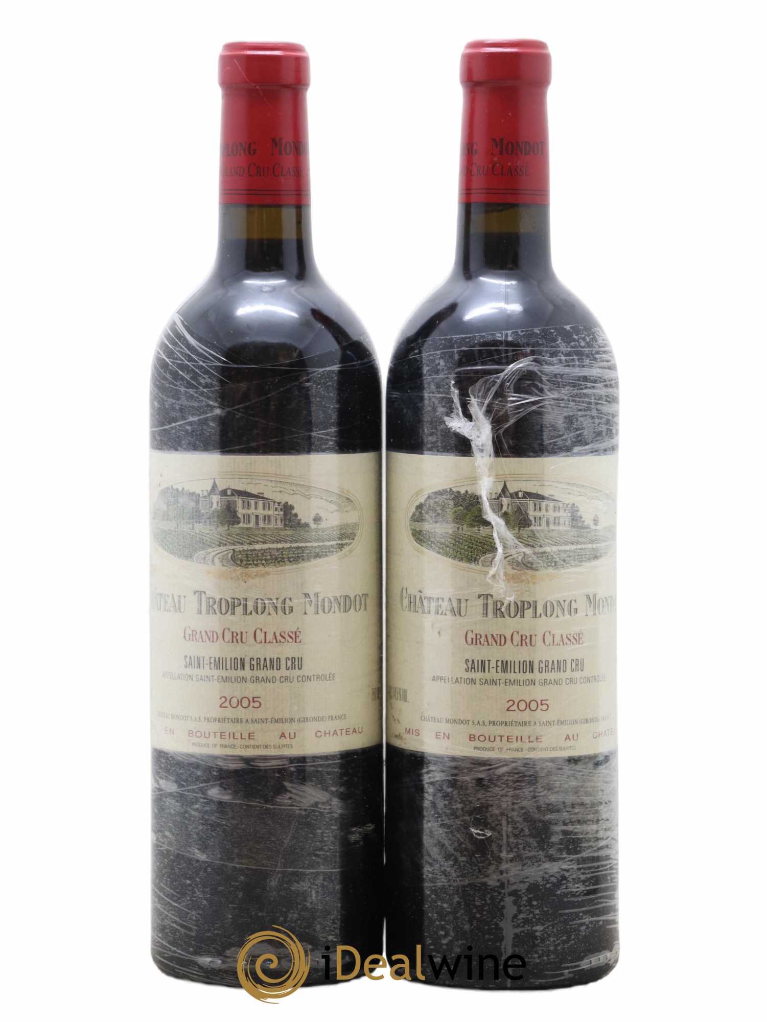 Château Troplong Mondot 1er Grand Cru Classé B 2005 - Lot de 2 bouteilles - 0