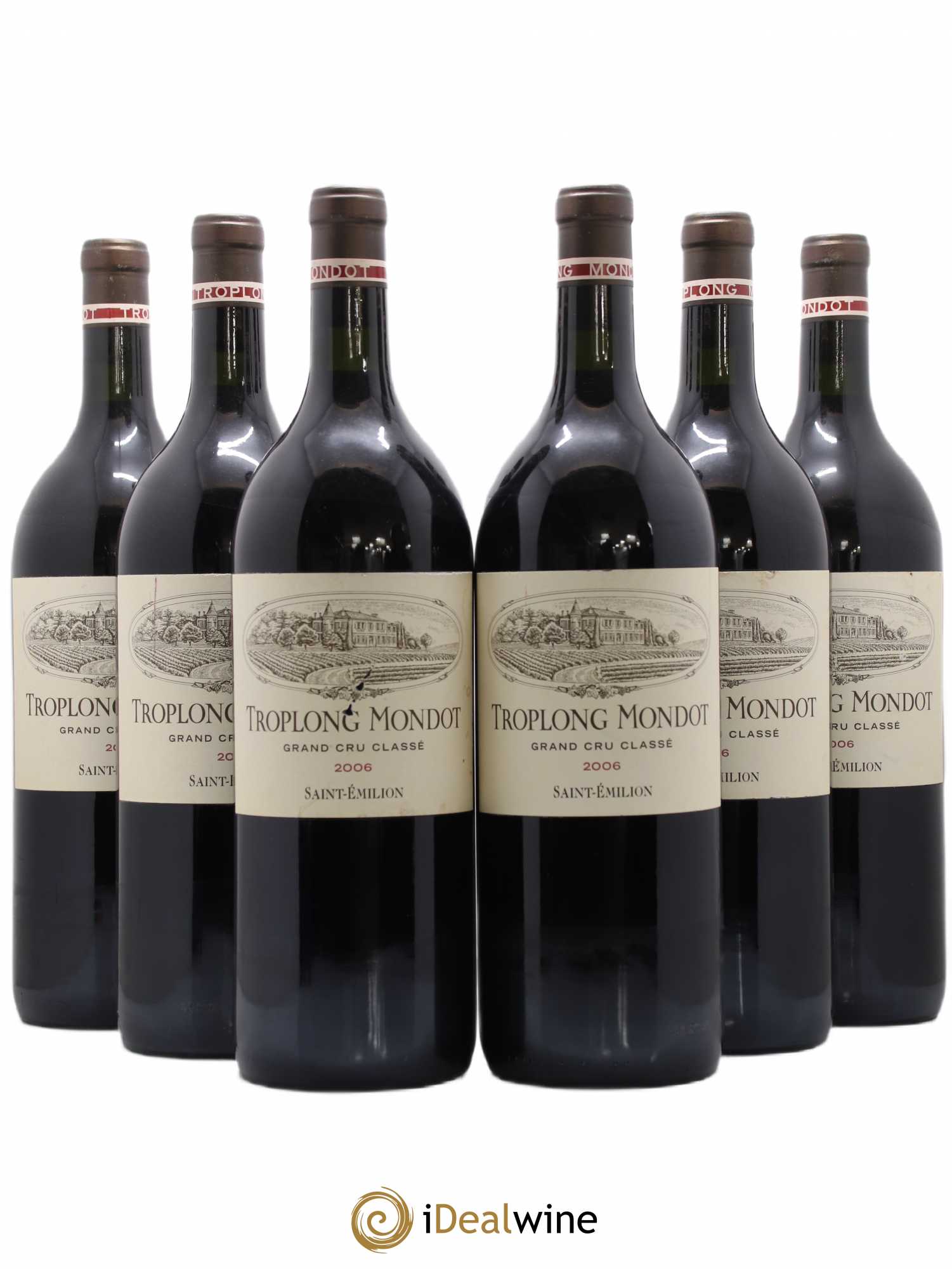 Château Troplong Mondot 1er Grand Cru Classé B 2006 - Lot de 6 magnums - 0