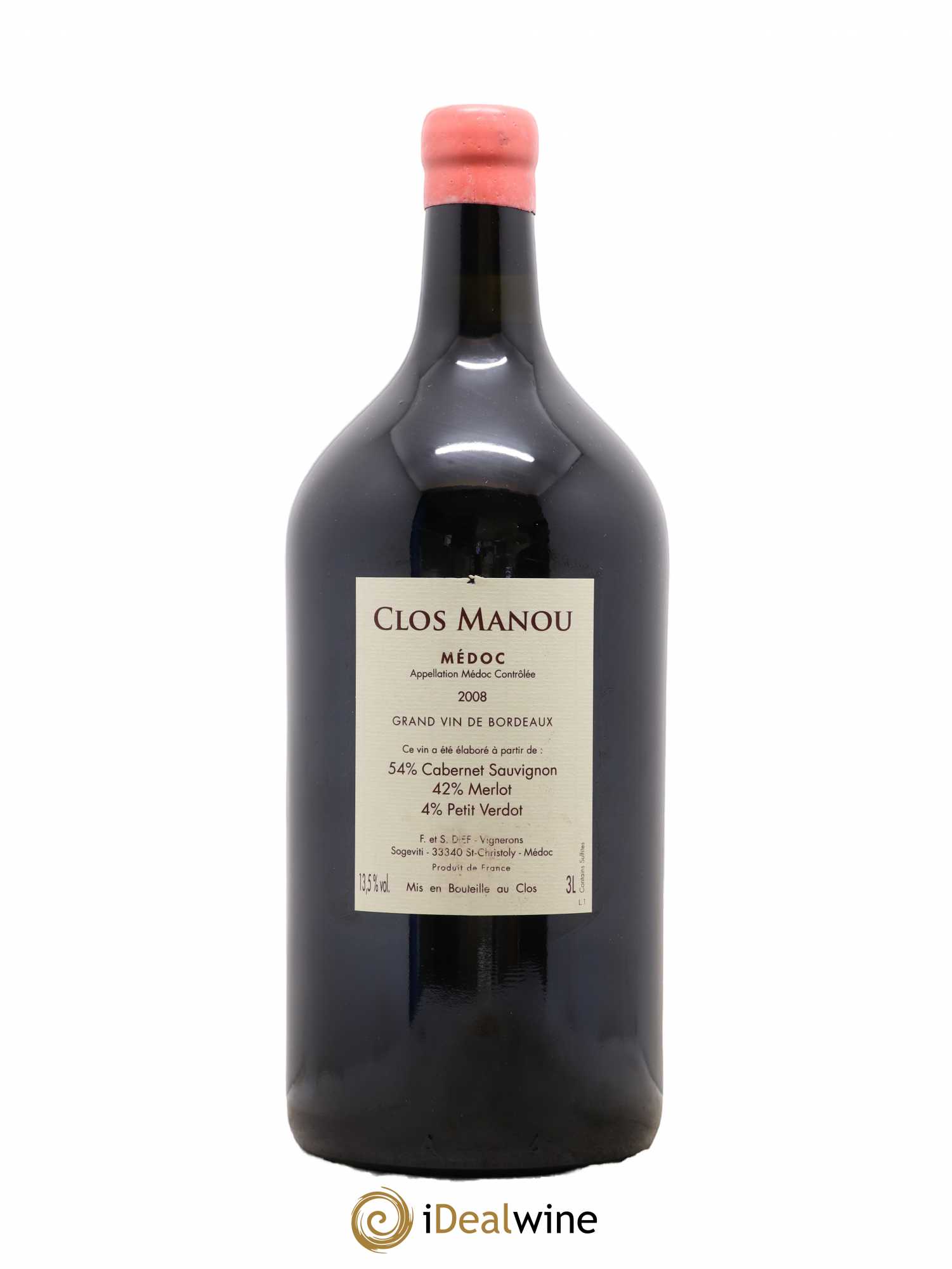 Clos Manou 2008 - Posten von 1 Doppel-Magnum - 1