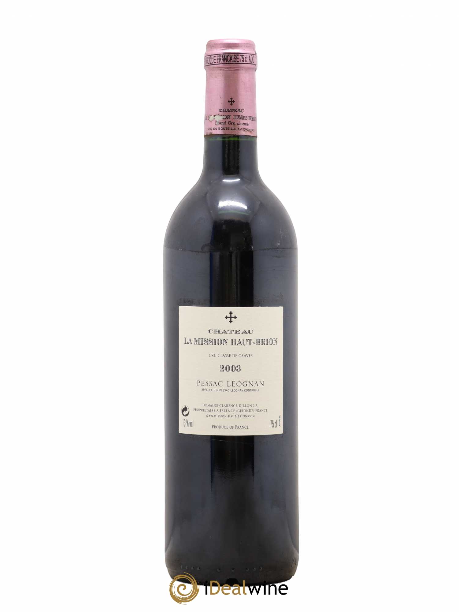 Château la Mission Haut-Brion Cru Classé de Graves 2003 - Lot de 1 bouteille - 1