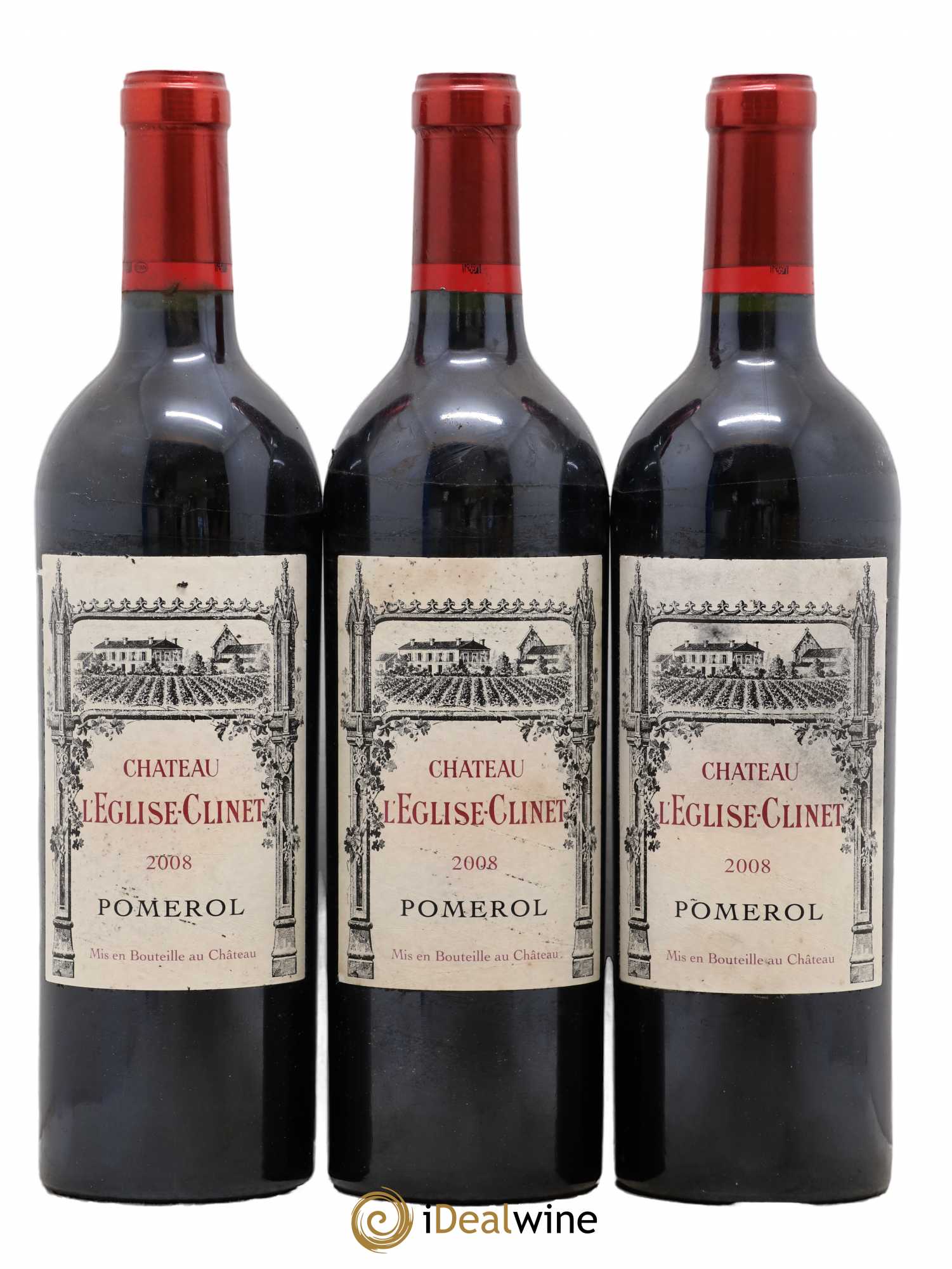 Château l' Église Clinet 2008 - Lot de 3 bouteilles - 0