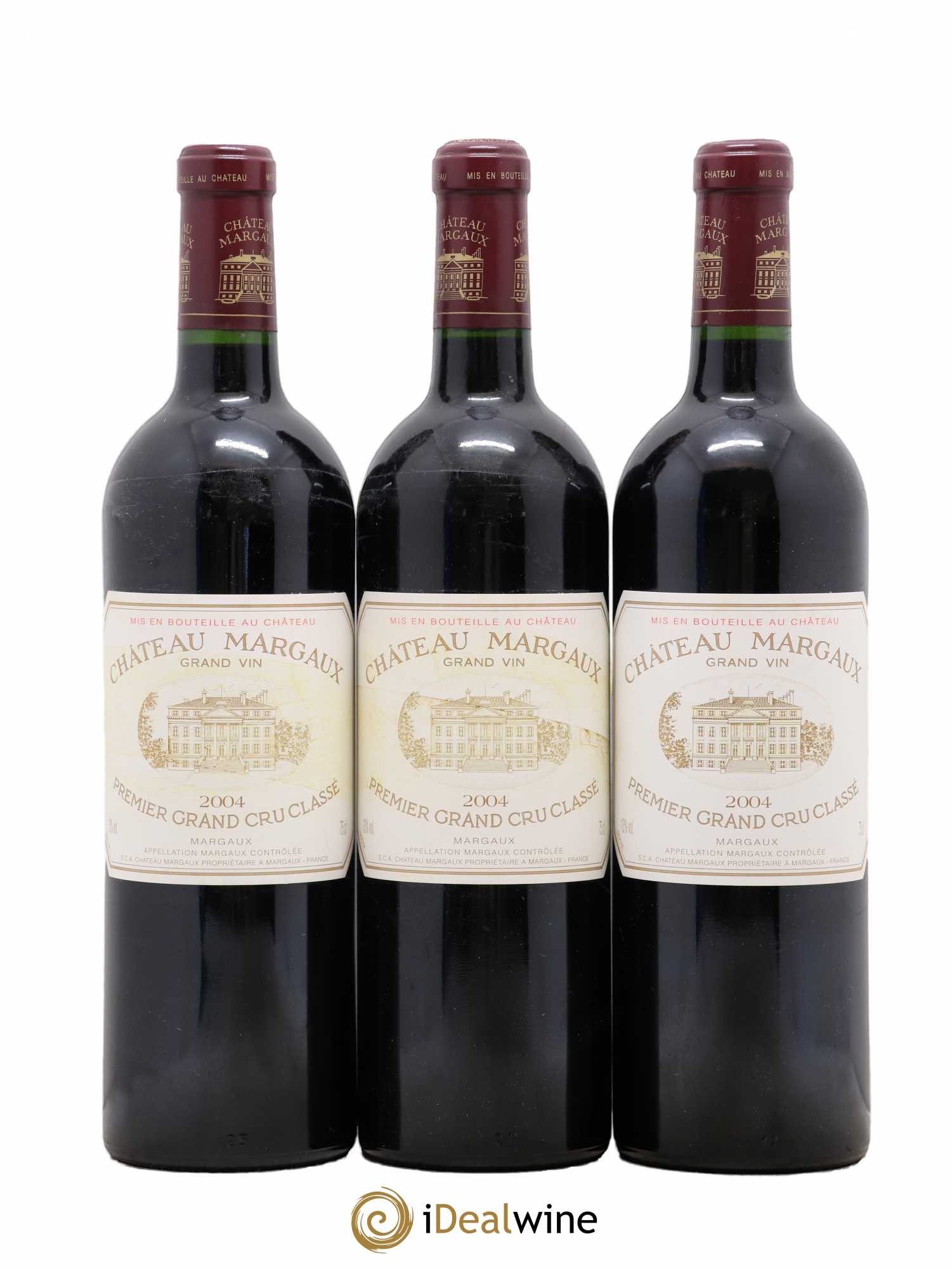 Château Margaux 1er Grand Cru Classé 2004 - Lot de 3 bouteilles - 0
