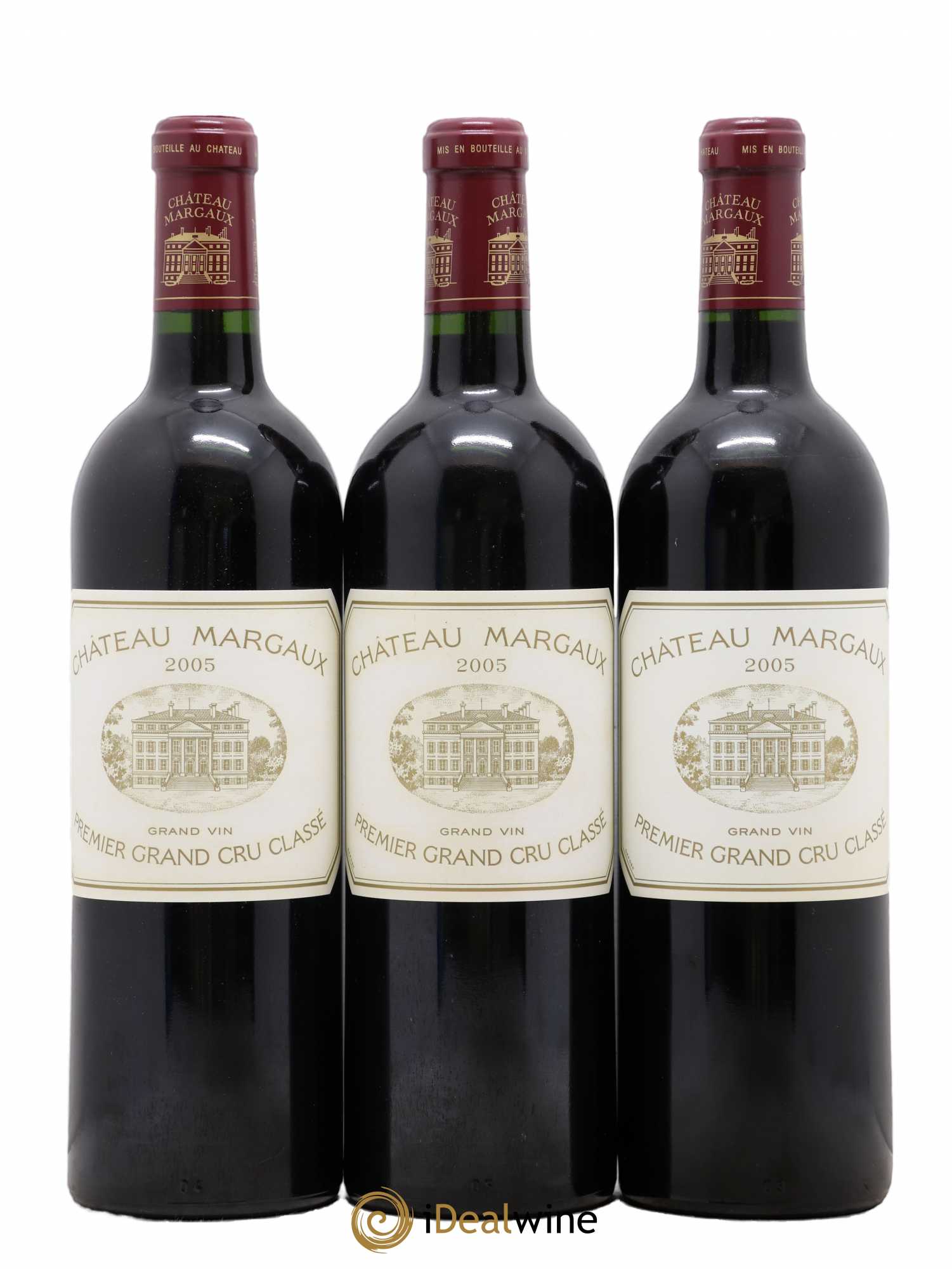 Château Margaux 1er Grand Cru Classé 2005 - Lot de 3 bouteilles - 0