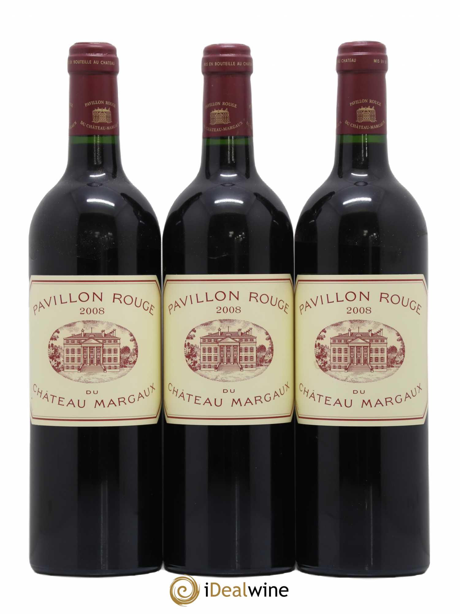 Pavillon Rouge du Château Margaux Second Vin 2008 - Lot de 3 bouteilles - 0
