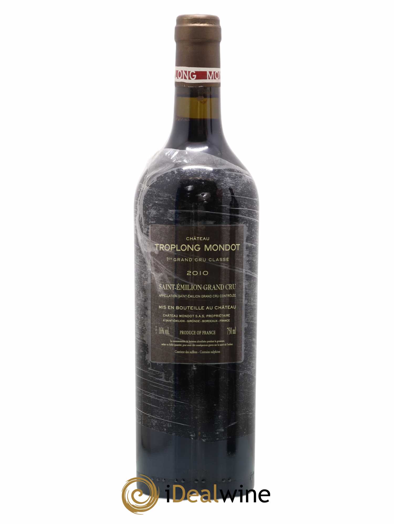 Château Troplong Mondot 1er Grand Cru Classé B 2010 - Lot de 1 bouteille - 1