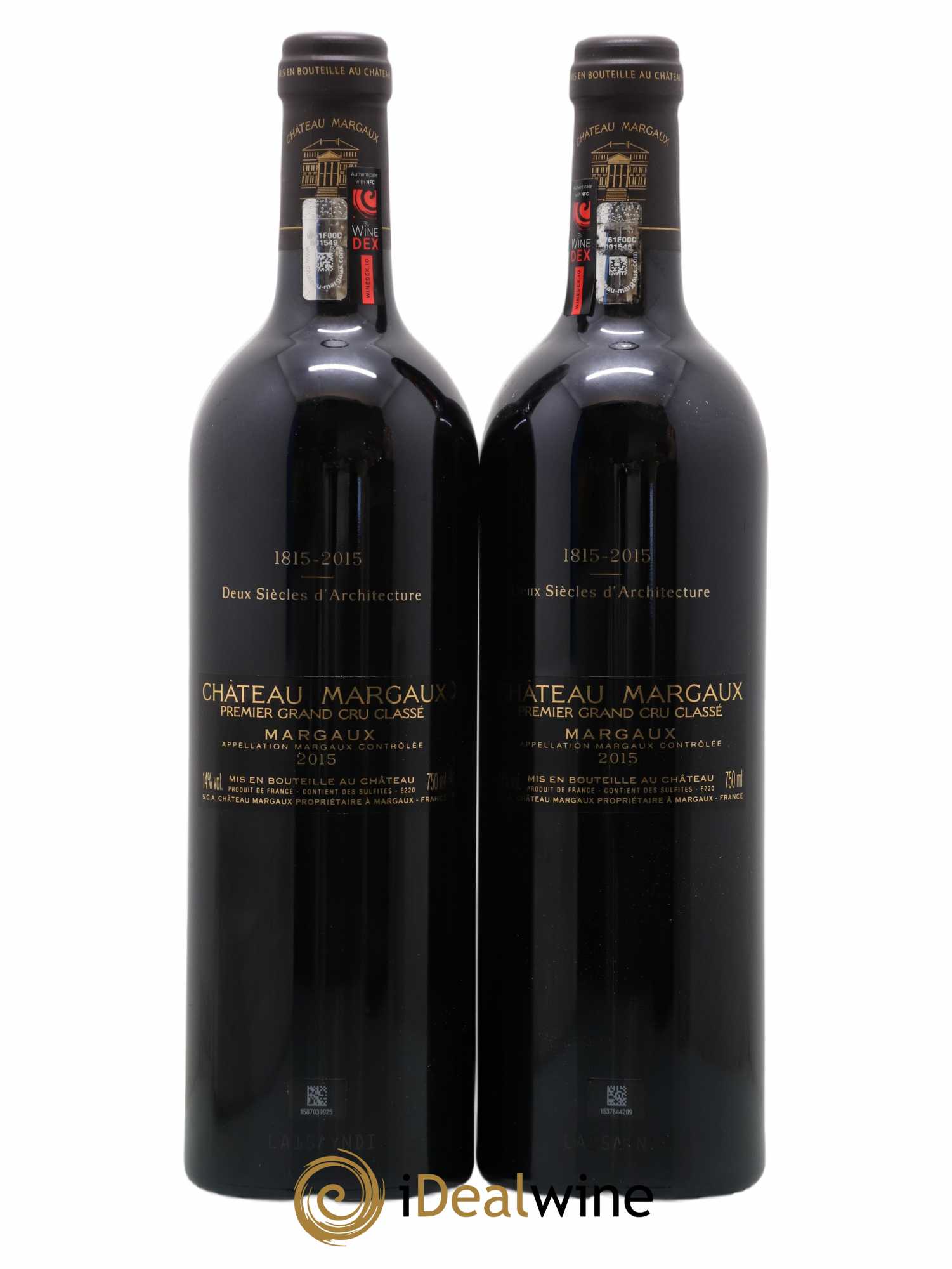 Château Margaux 1er Grand Cru Classé 2015 - Lot de 2 bouteilles - 1