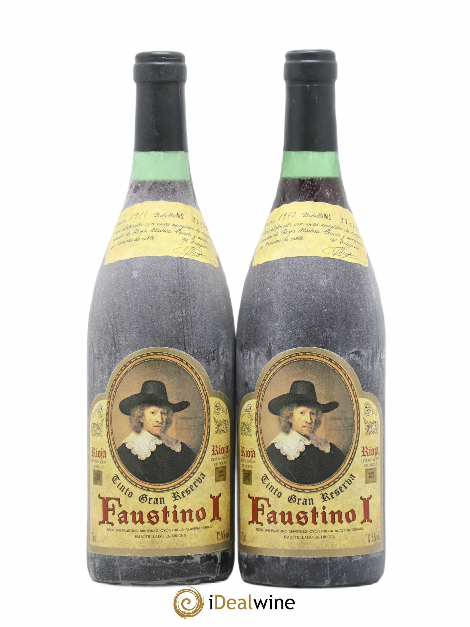 Rioja DOCA Faustino N° 1 1970 - Lot de 2 bouteilles - 0