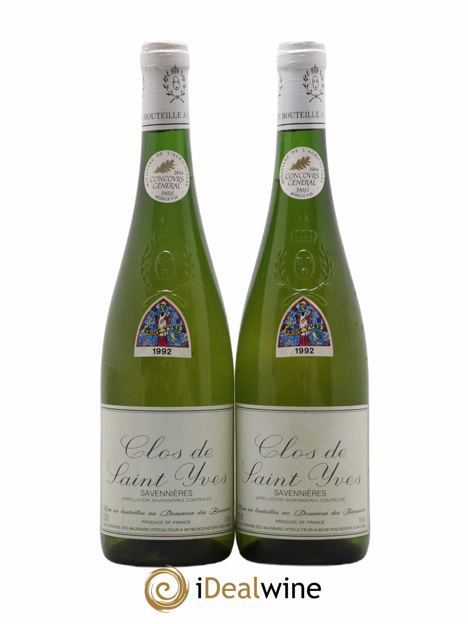 Savennières Clos Saint Yves Domaine des Baumards 1992 - Posten von 2 Flaschen - 0