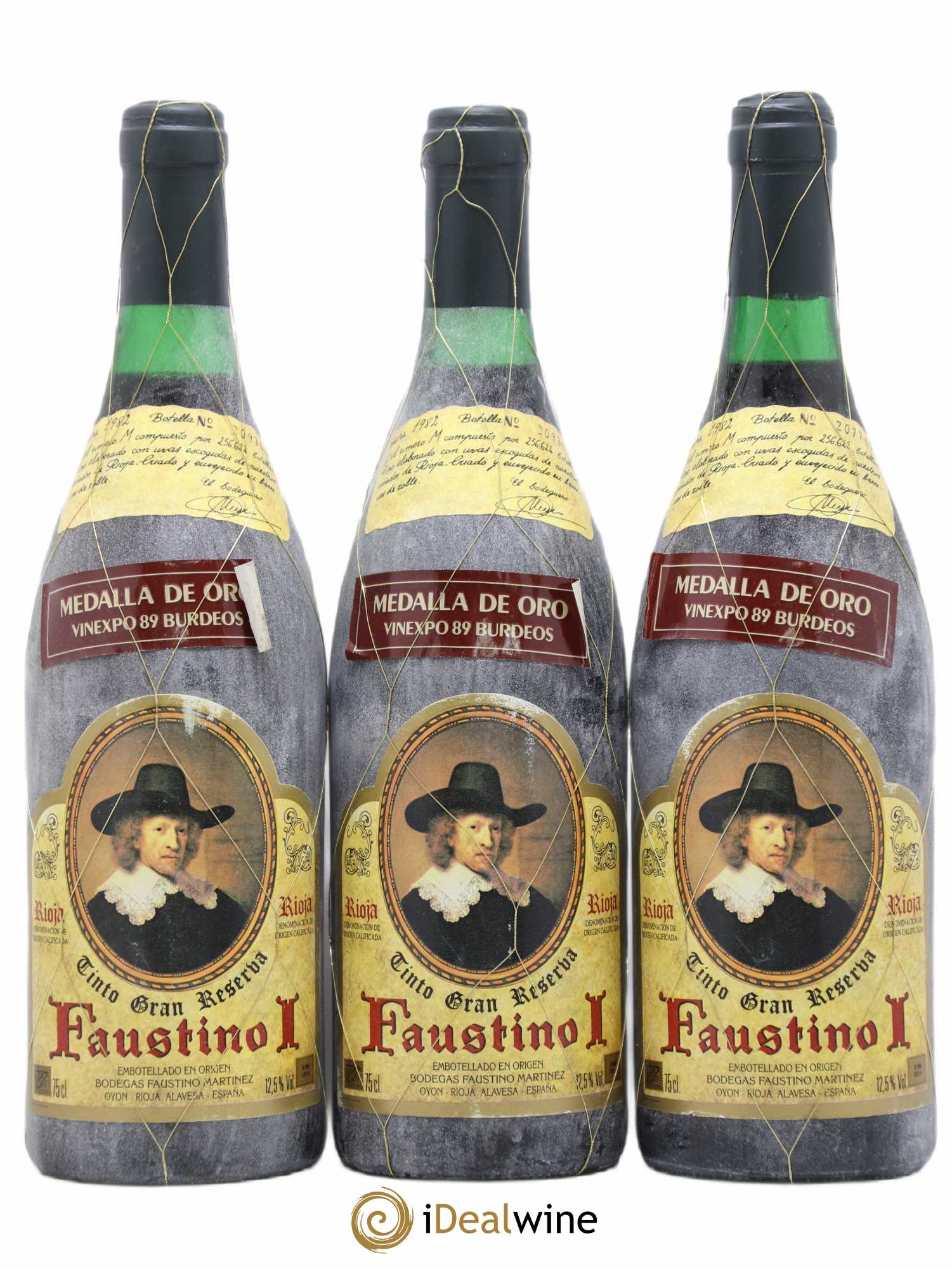 Rioja DOCA Faustino N° 1 gran reserva 1982 - Lotto di 3 bottiglie - 0