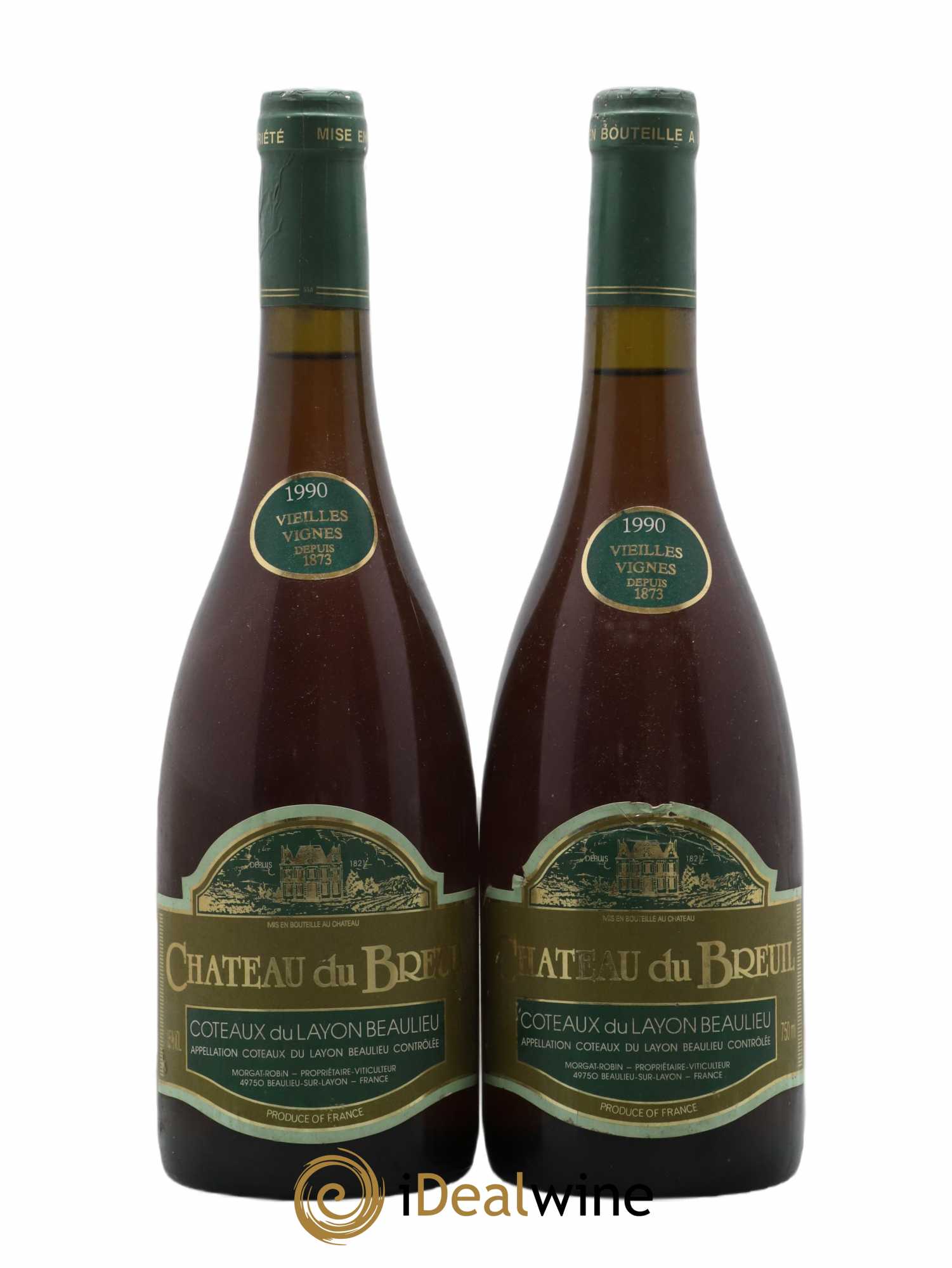 Coteaux du Layon Beaulieu Vieilles Vignes Château du Breuil 1990 - Lotto di 2 bottiglie - 0