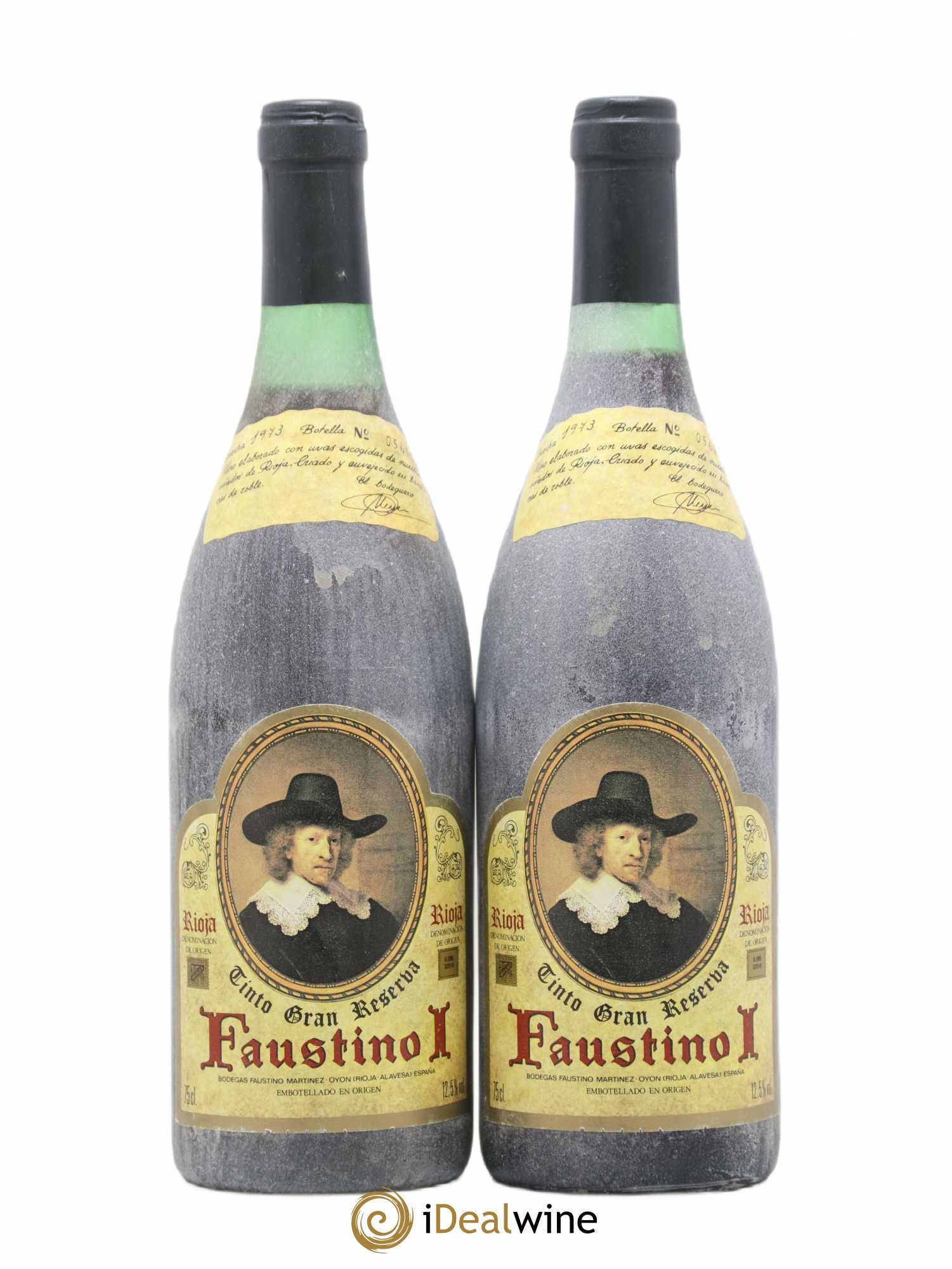 Rioja DOCA Faustino N° 1 1973 - Lot de 2 bouteilles - 0