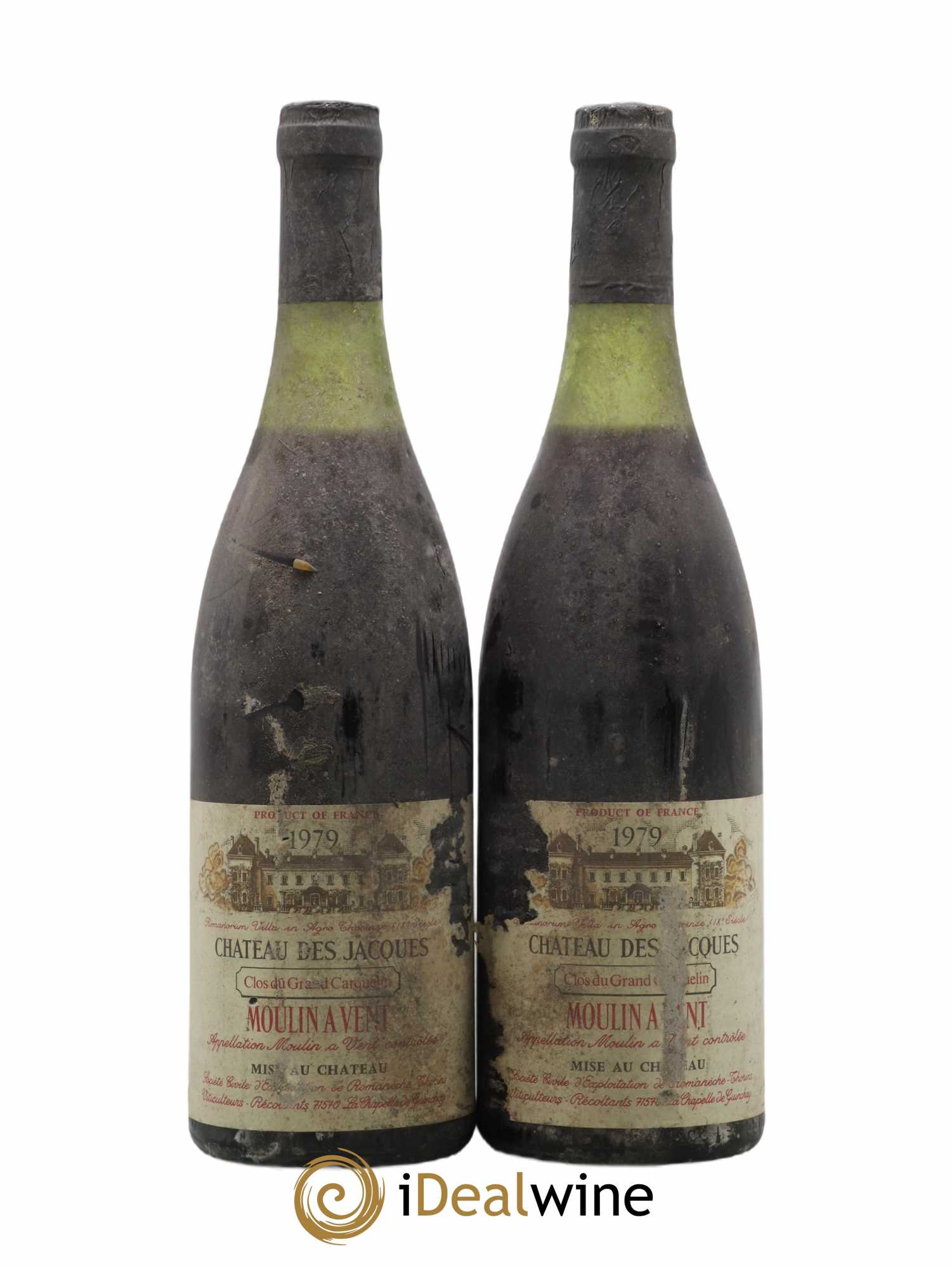Moulin-à-Vent Clos du Grand Carquelin Château des Jacques 1979 - Lot de 2 bouteilles - 0