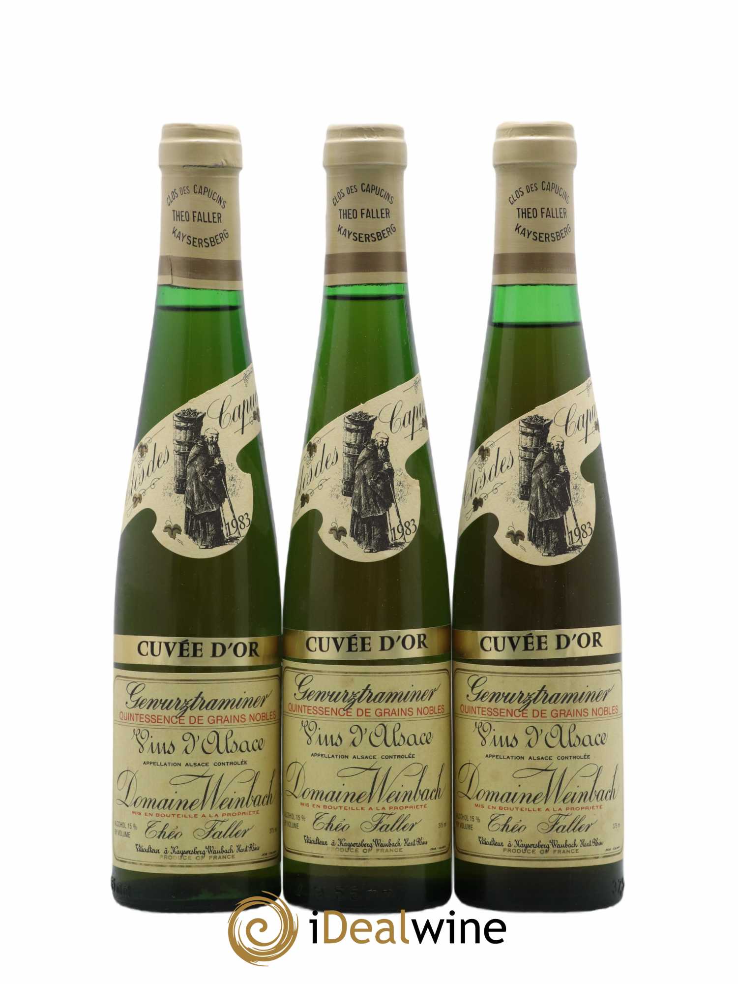 Alsace Gewurztraminer Quintessence de Grains Nobles Weinbach (Domaine) 1983 - Posten von 3 Demi-Flaschen - 0