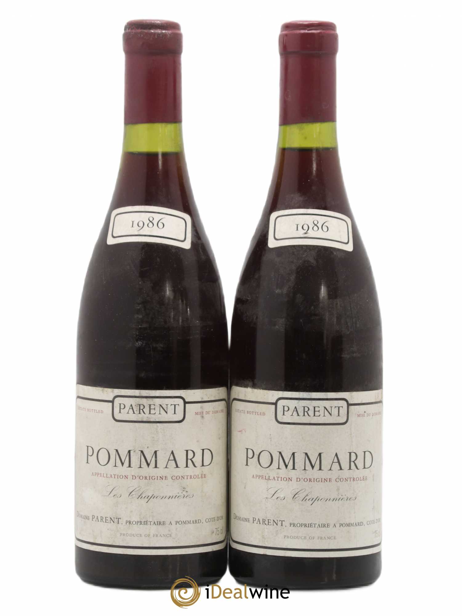 Pommard 1er Cru Les Chaponnières Parent (Domaine) 1986 - Lot de 2 bouteilles - 0