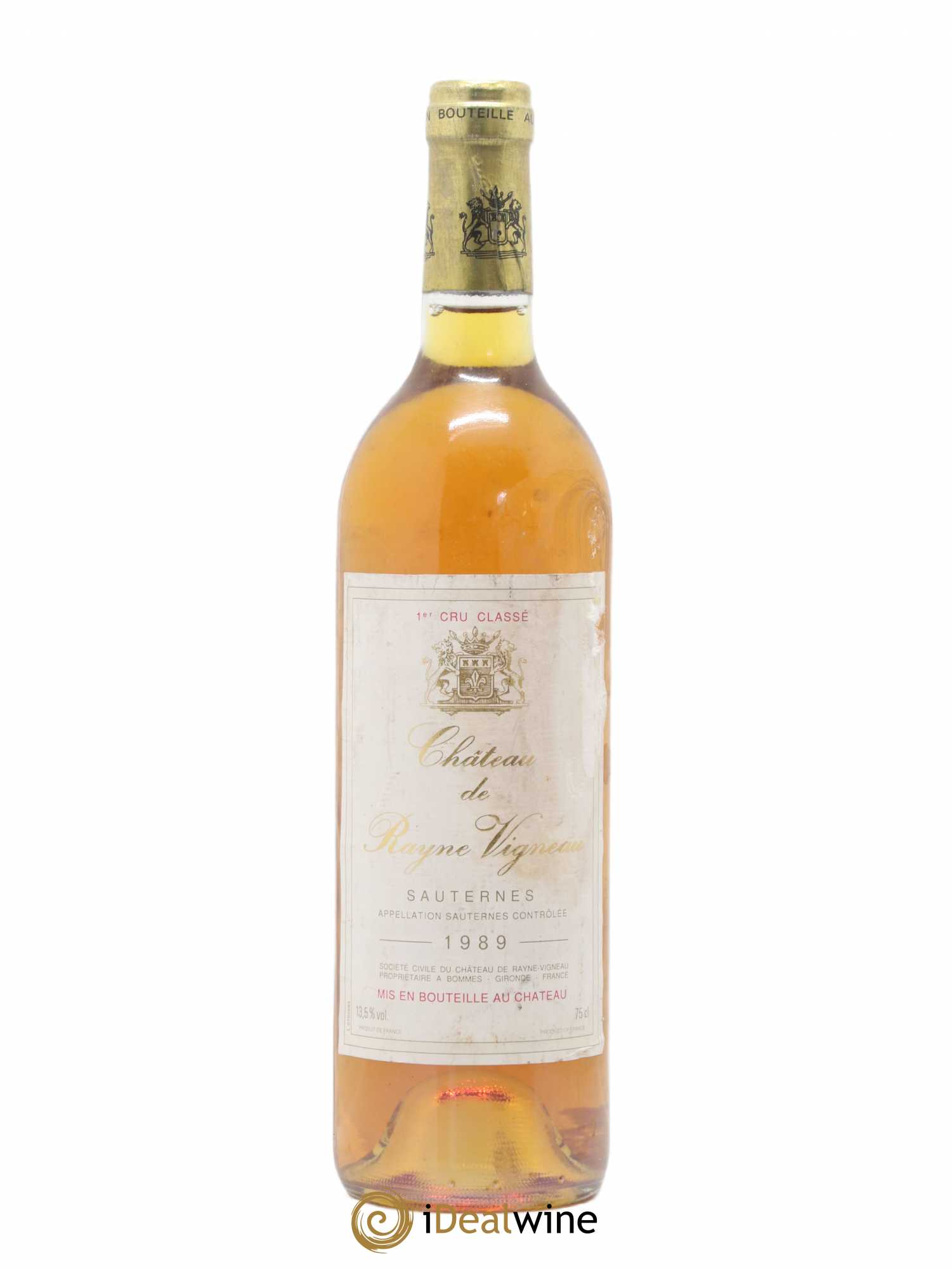 Château de Rayne Vigneau 1er Grand Cru Classé 1989 - Lotto di 1 bottiglia - 0