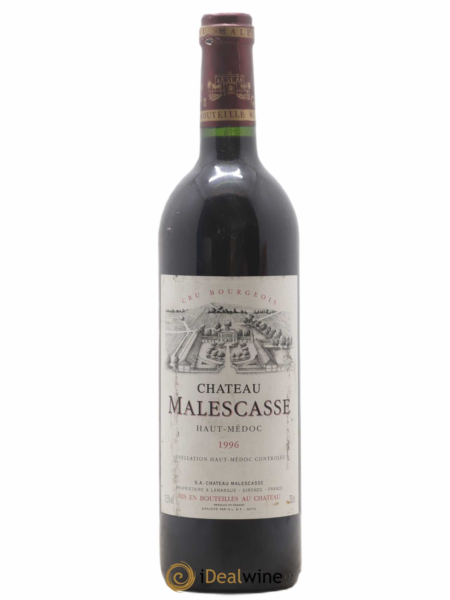 Château Malescasse Cru Bourgeois Exceptionnel 1996 - Lot de 1 bouteille - 0
