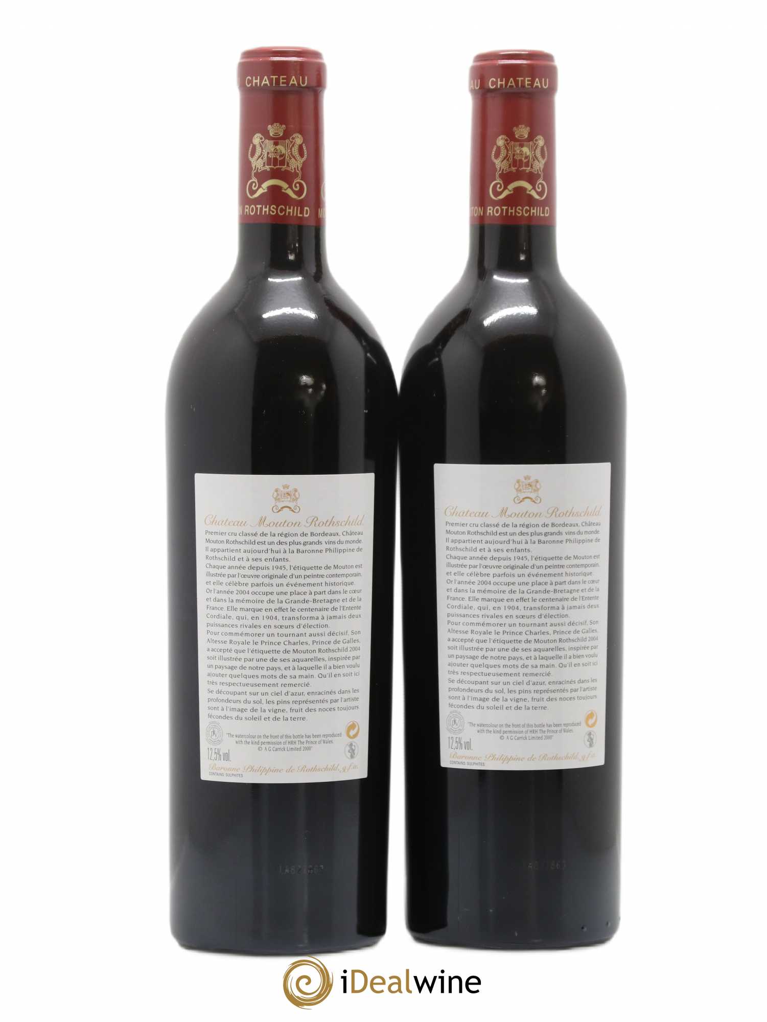 Château Mouton Rothschild 1er Grand Cru Classé 2004 - Lot de 2 bouteilles - 1