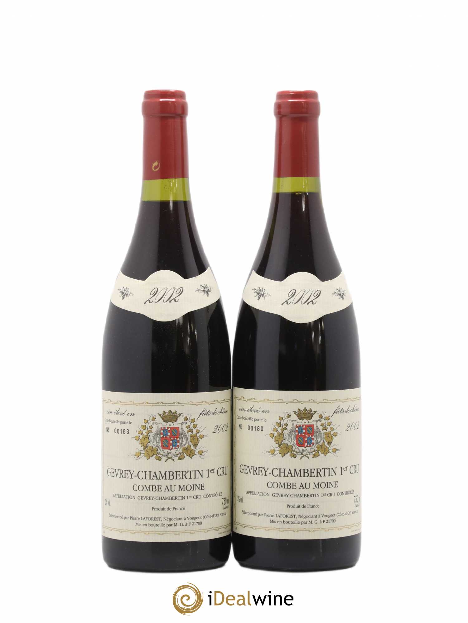 Gevrey-Chambertin 1er Cru Combe aux Moines Pierre Laforest 2002 - Posten von 2 Flaschen - 0