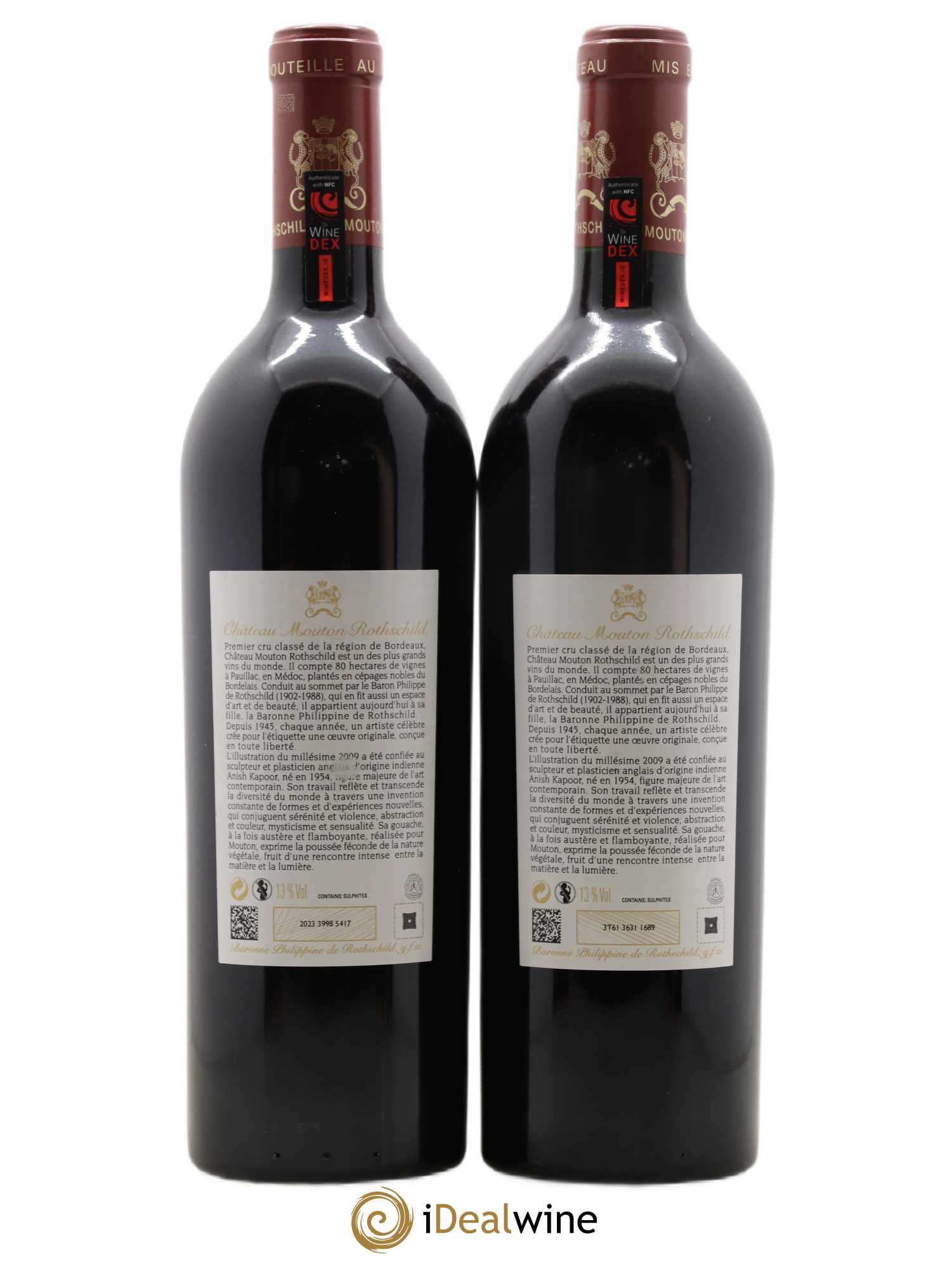 Château Mouton Rothschild 1er Grand Cru Classé 2009 - Lot de 2 bouteilles - 1