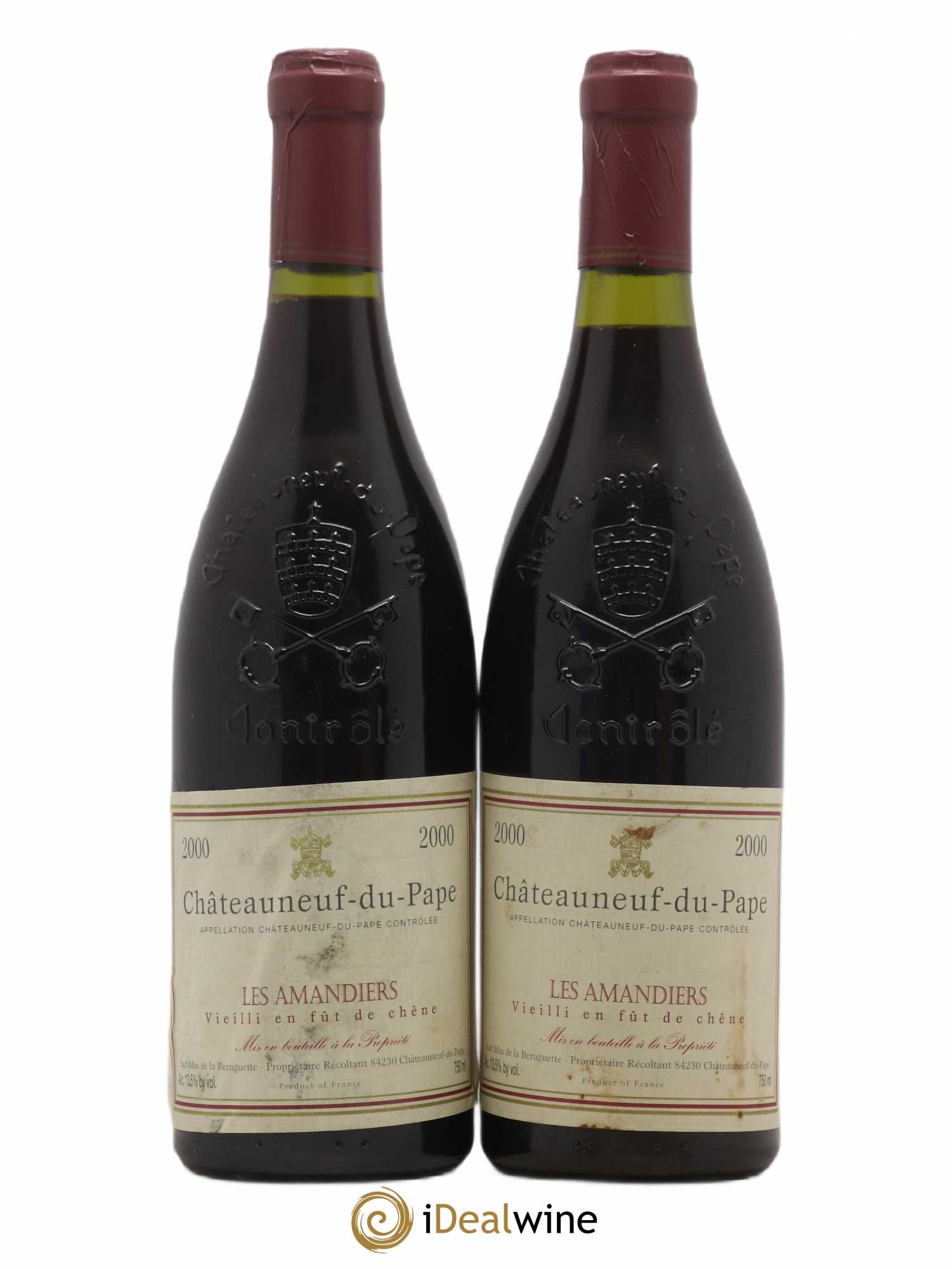 Châteauneuf-du-Pape Les Amandiers Mas de la Beruguette 2000 - Posten von 2 Flaschen - 0