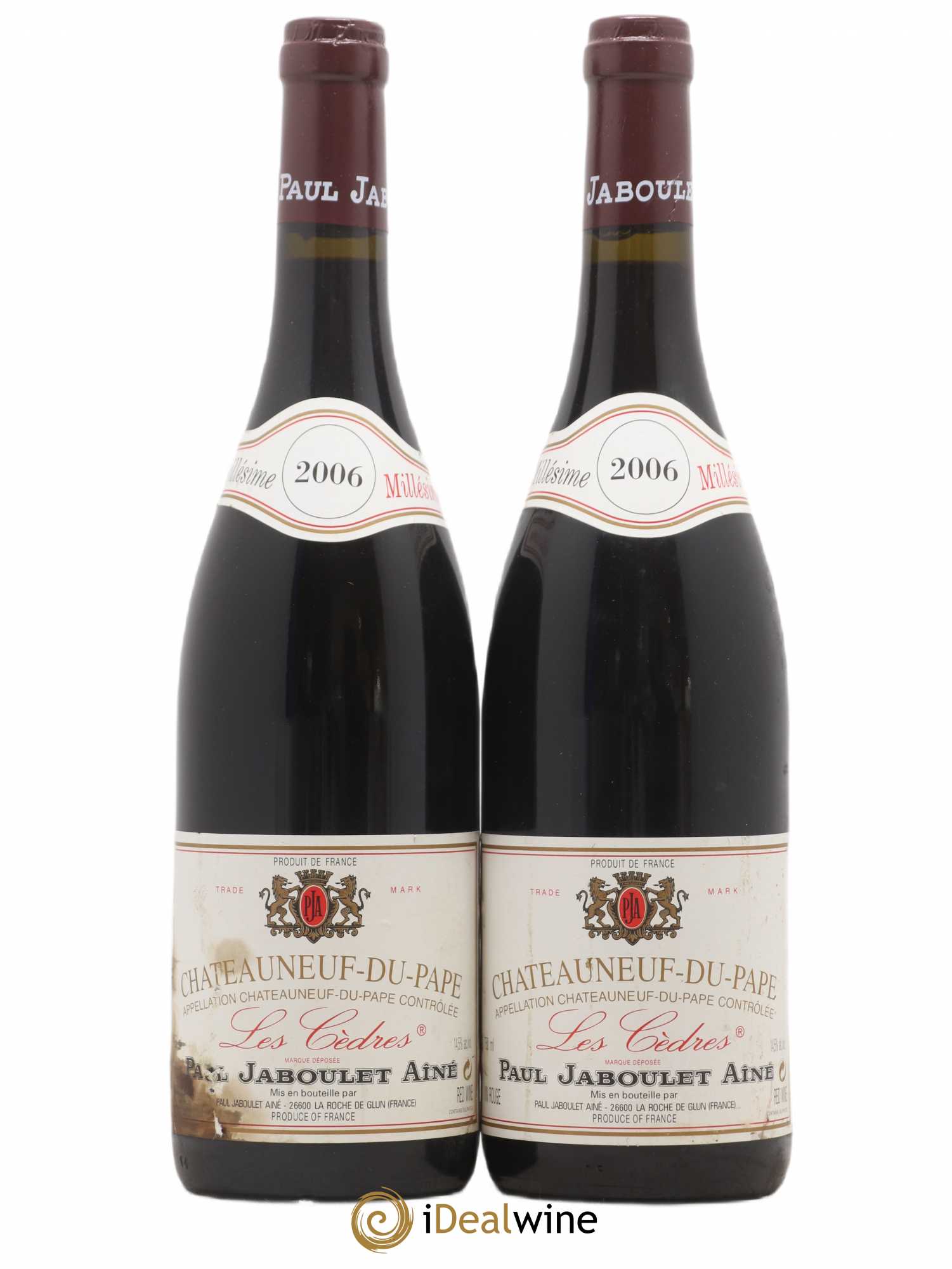 Châteauneuf-du-Pape Les Cèdres Paul Jaboulet Ainé 2006 - Posten von 2 Flaschen - 0