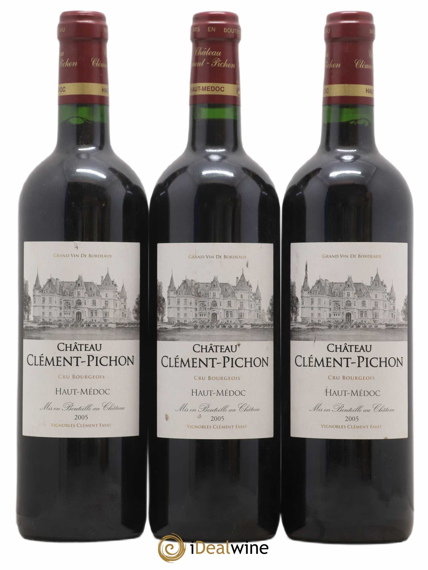 Château Clément-Pichon Cru Bourgeois 2005 - Lot de 3 bouteilles - 0