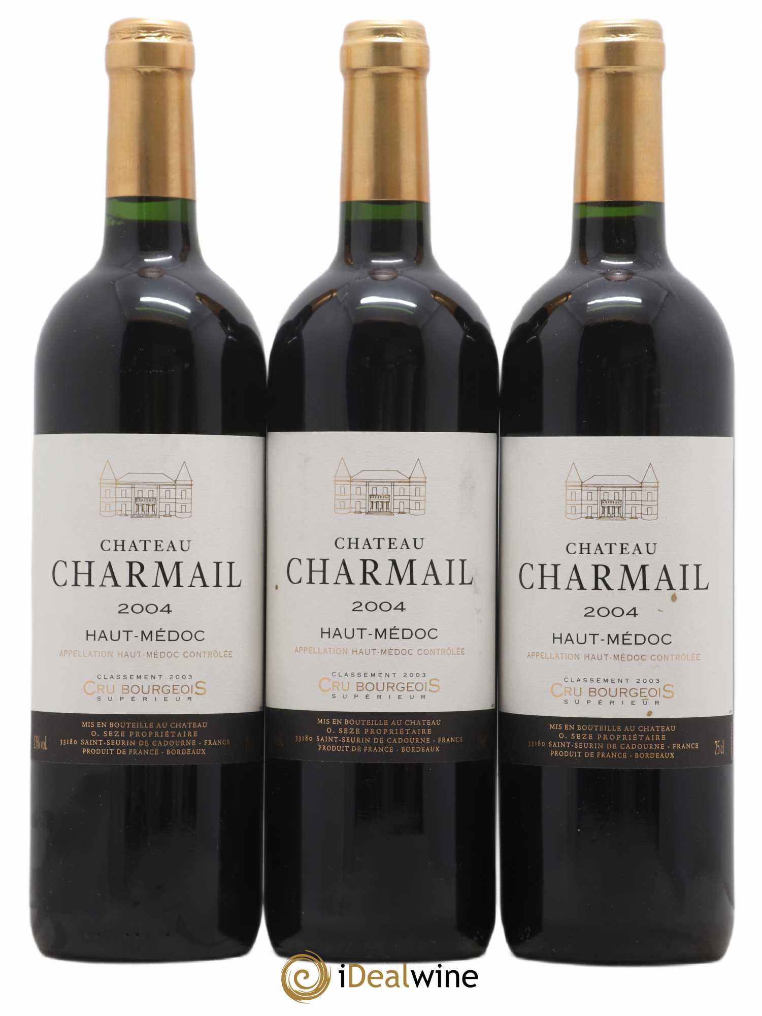 Château Charmail Cru Bourgeois 2004 - Lot de 3 bouteilles - 0