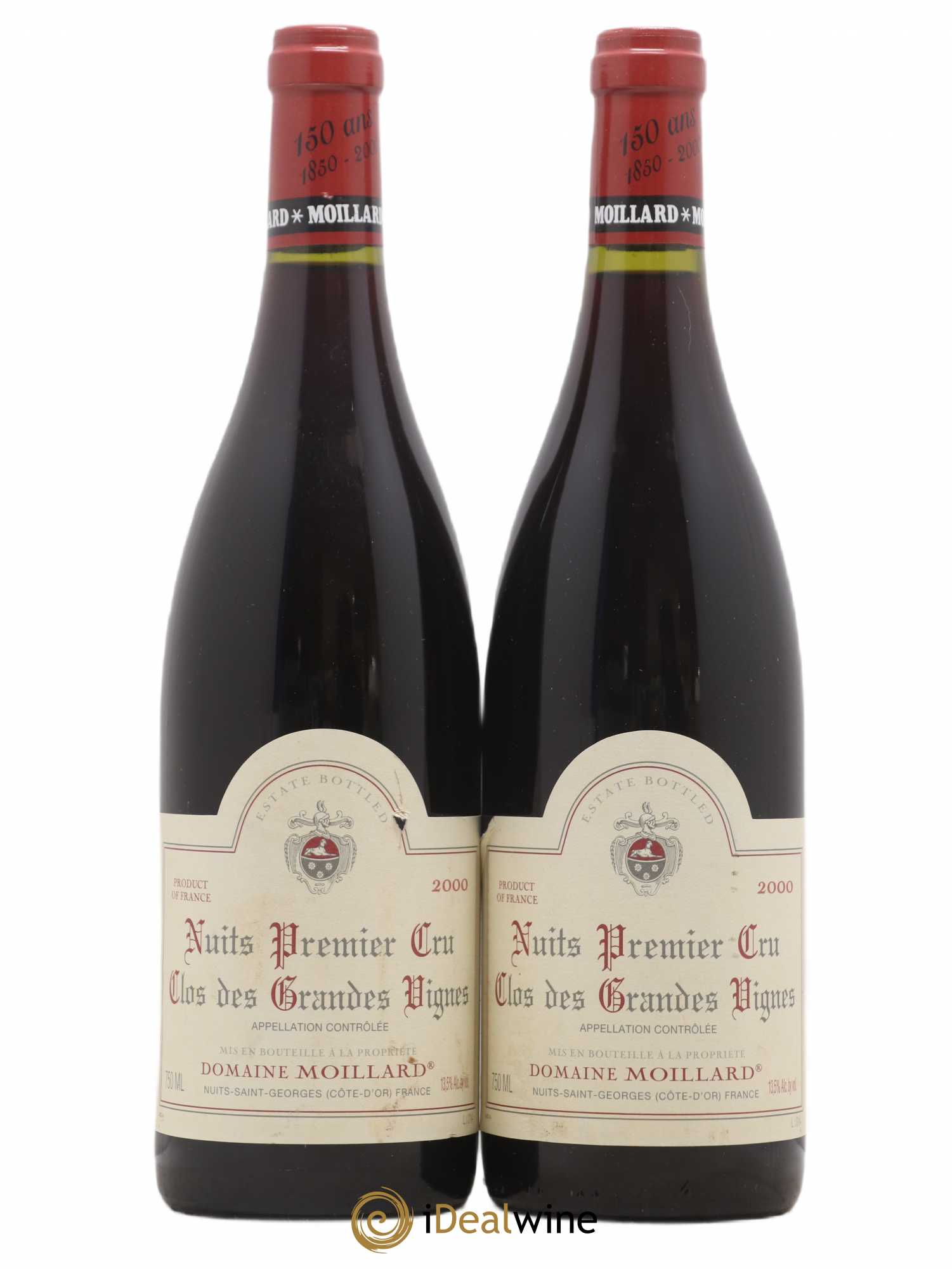 Nuits-Saint-Georges 1er Cru Clos des Grandes Vignes Moillard 2000 - Posten von 2 Flaschen - 0