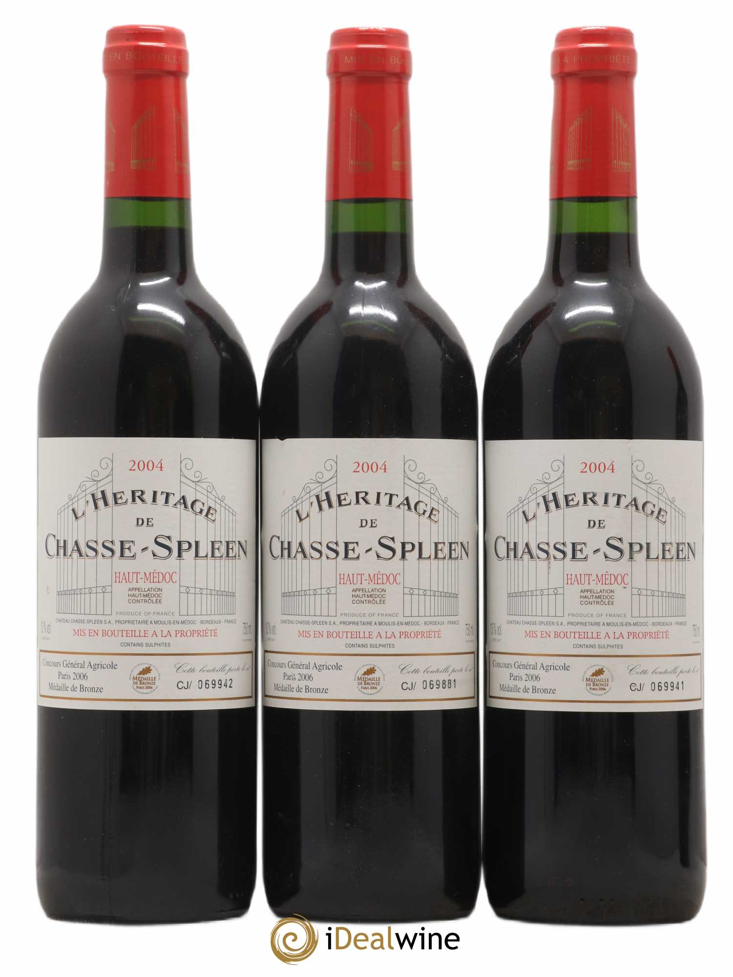 Héritage (Ermitage) de Chasse Spleen 2004 - Lot de 6 bouteilles - 1