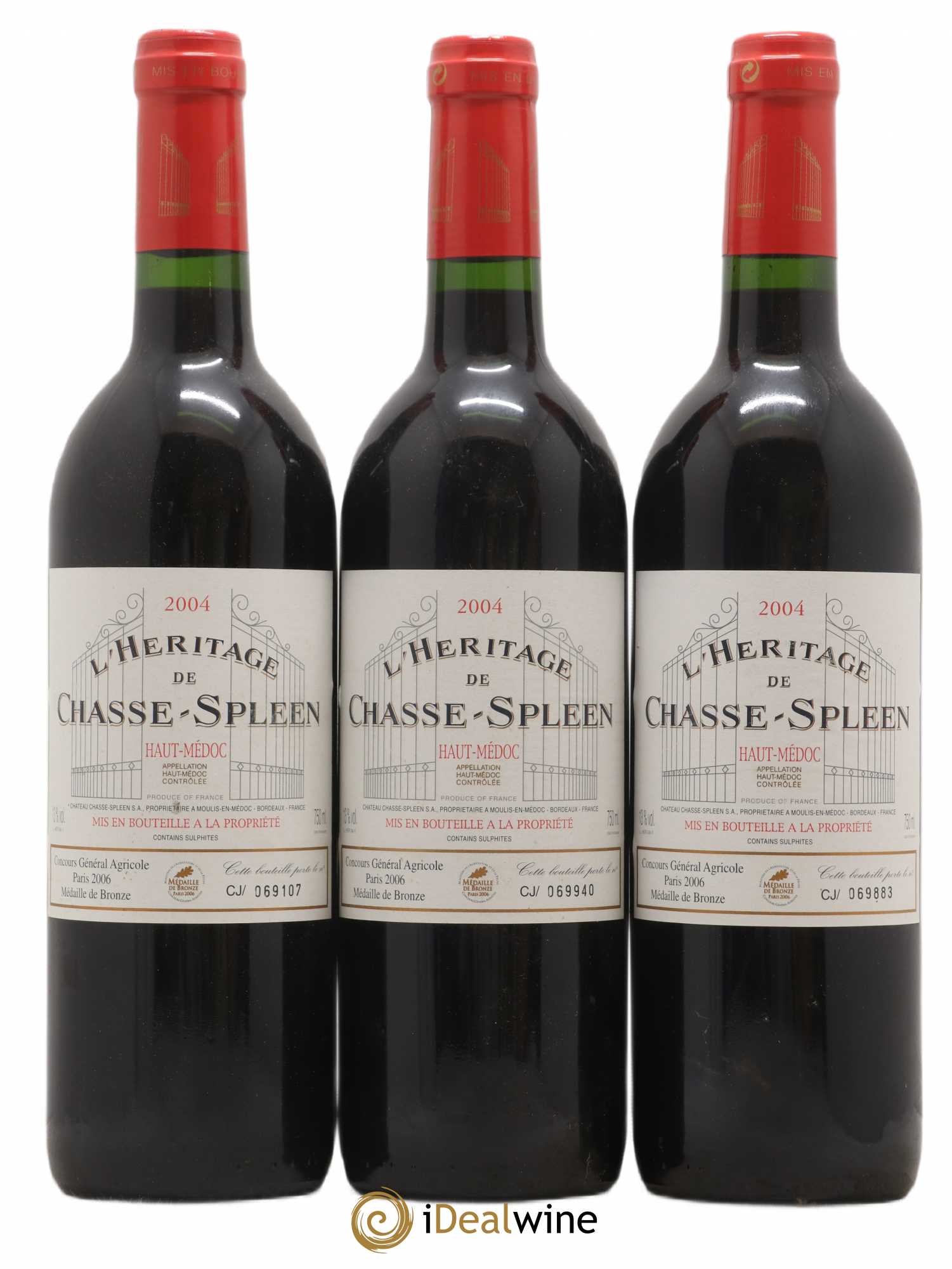 Héritage (Ermitage) de Chasse Spleen 2004 - Lot de 6 bouteilles - 2