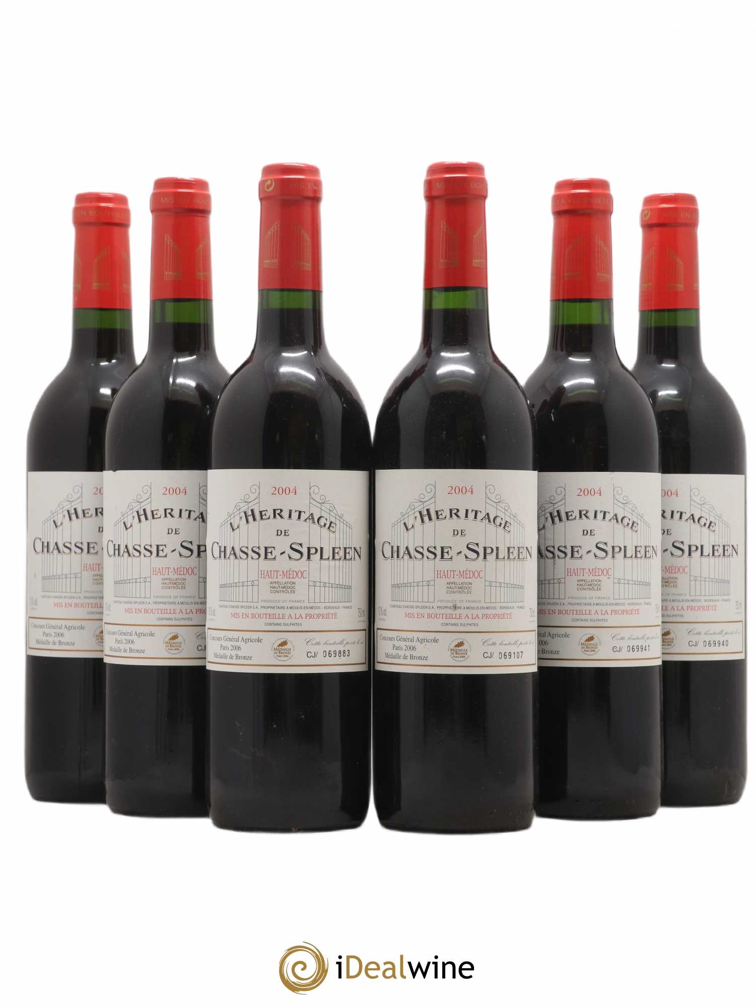 Héritage (Ermitage) de Chasse Spleen 2004 - Lot de 6 bouteilles - 0