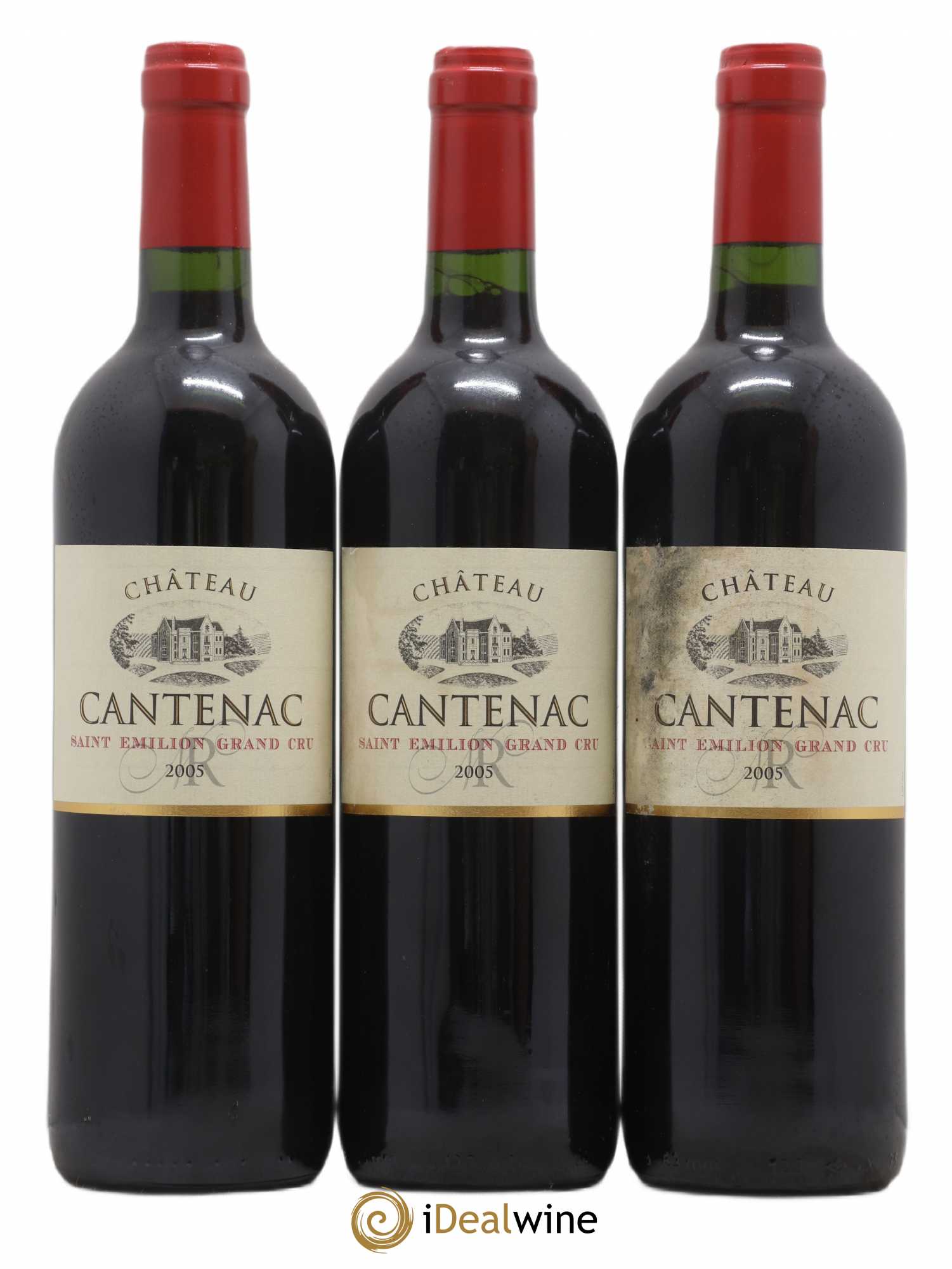 Saint-Émilion Grand Cru Château Cantenac 2005 - Lot de 3 bouteilles - 0