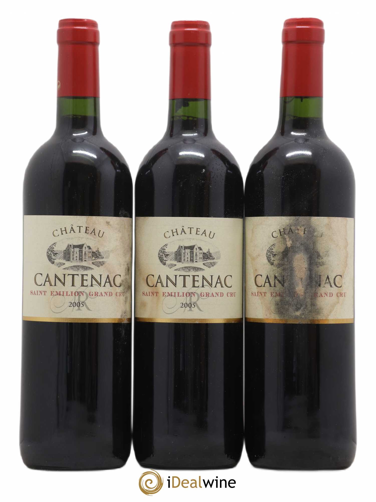 Saint-Émilion Grand Cru Château Cantenac 2005 - Lot de 3 bouteilles - 0