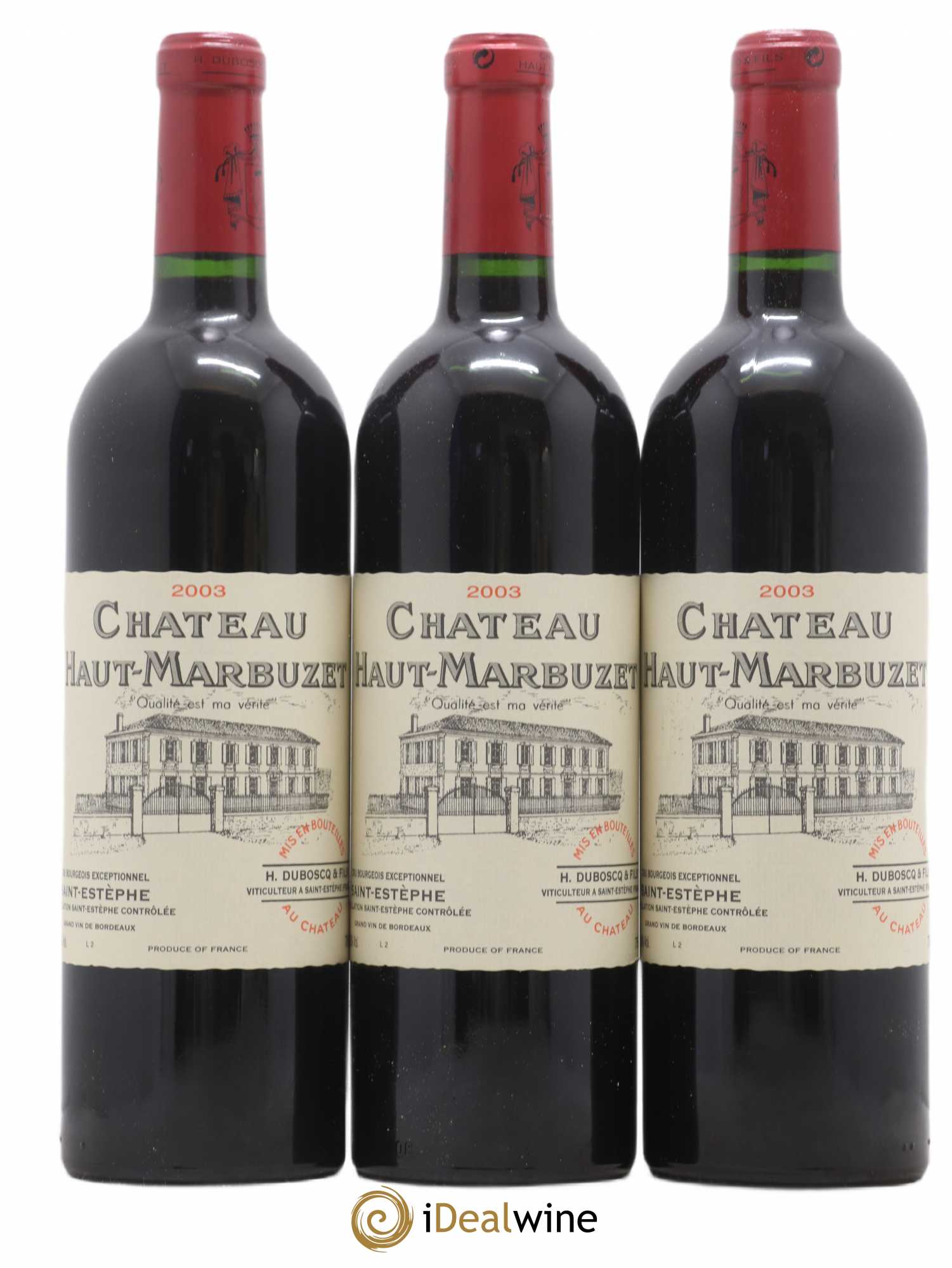 Château Haut Marbuzet 2003 - Lot de 12 bouteilles - 1