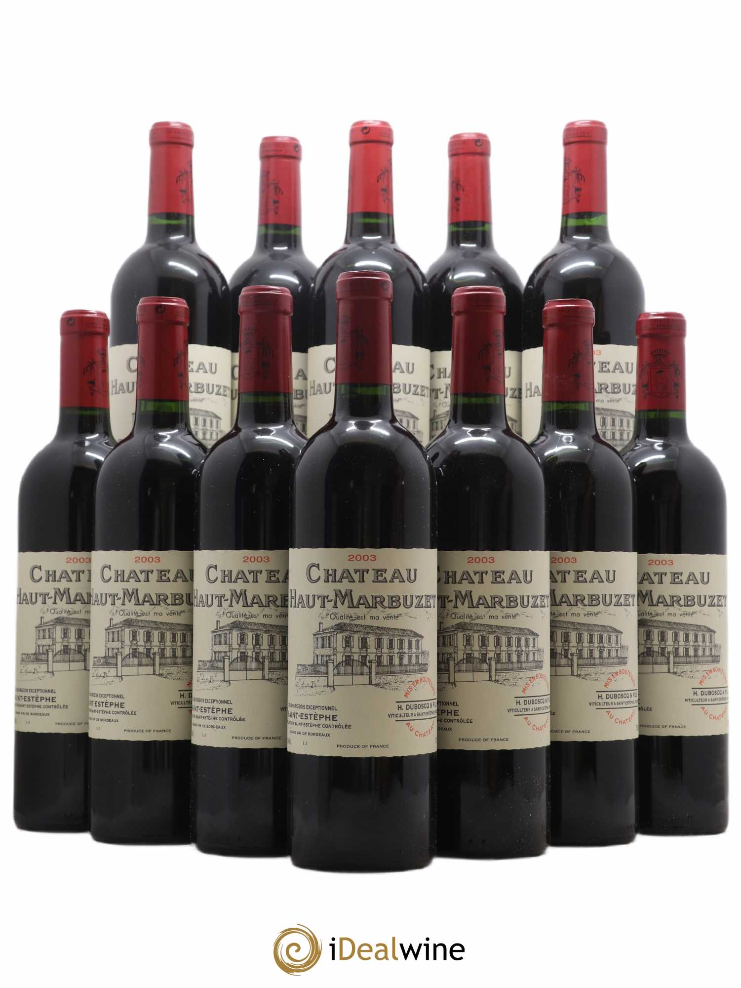 Château Haut Marbuzet 2003 - Lot de 12 bouteilles - 0