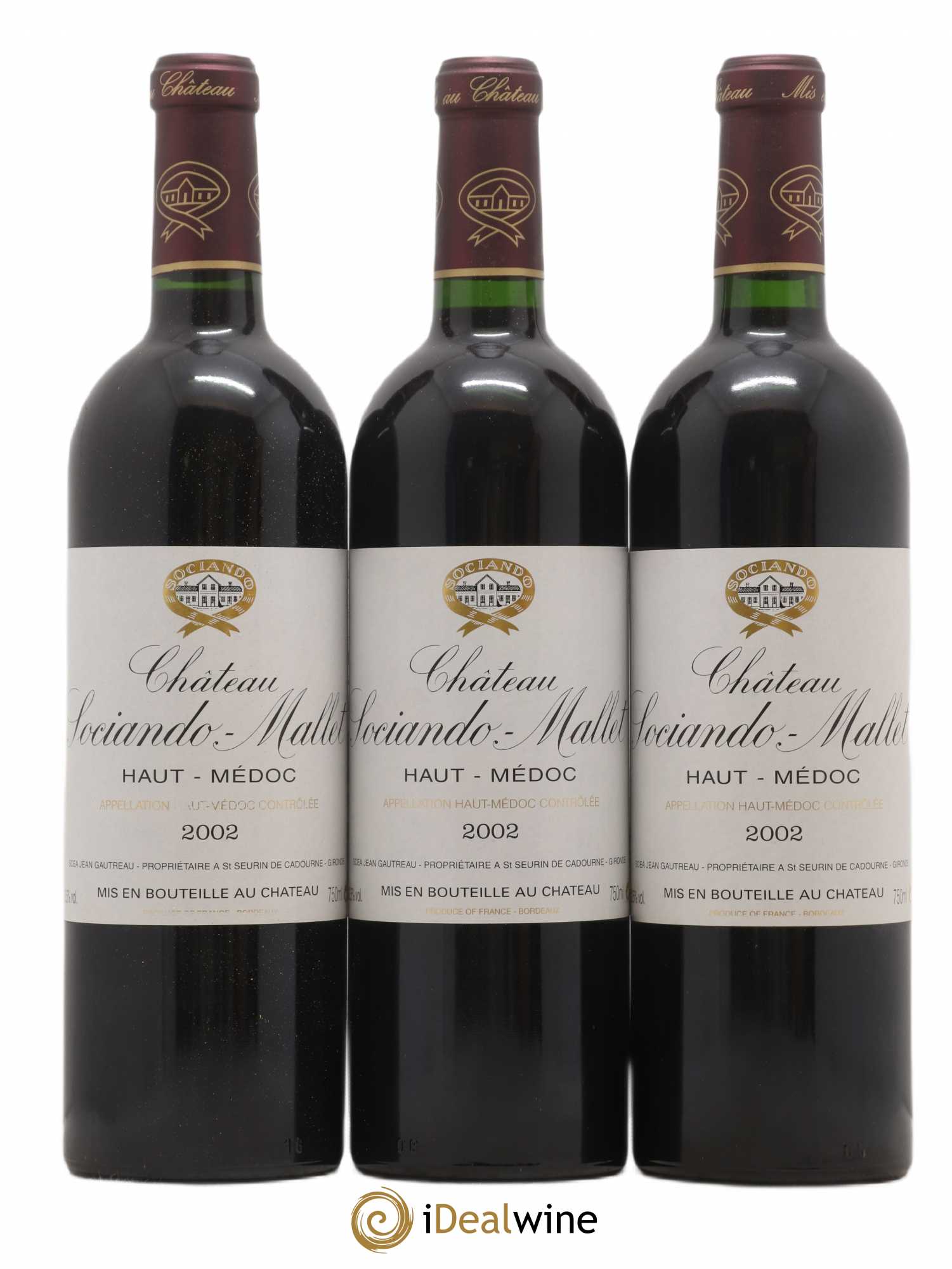 Château Sociando Mallet 2002 - Lot de 12 bouteilles - 2