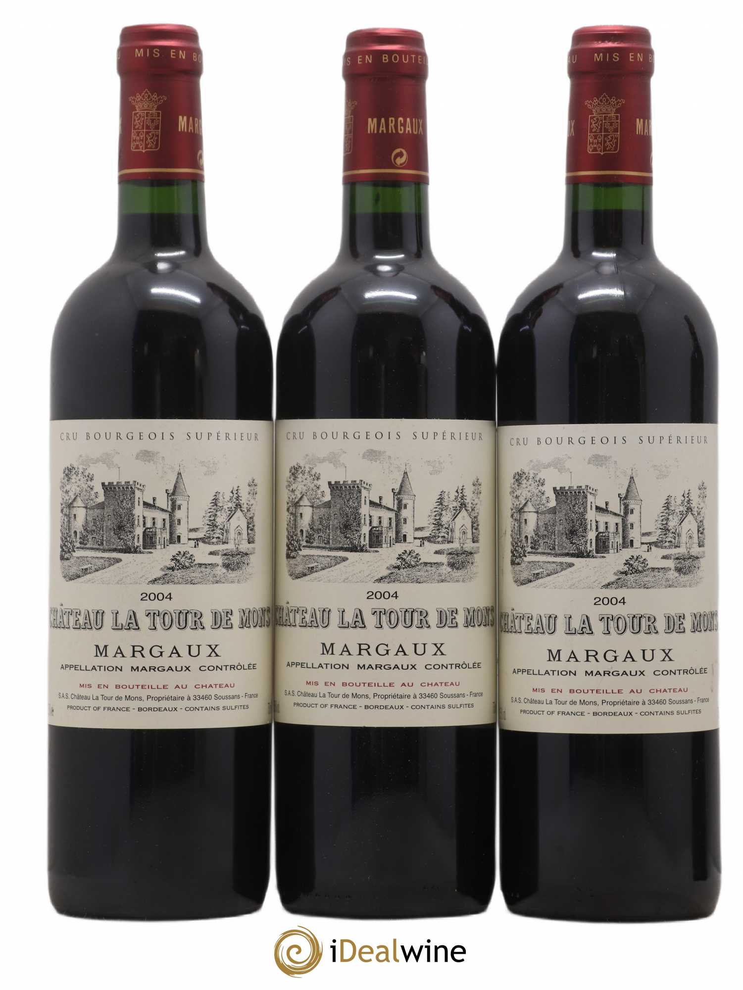 Château la Tour de Mons Cru Bourgeois 2004 - Lot de 6 bouteilles - 1