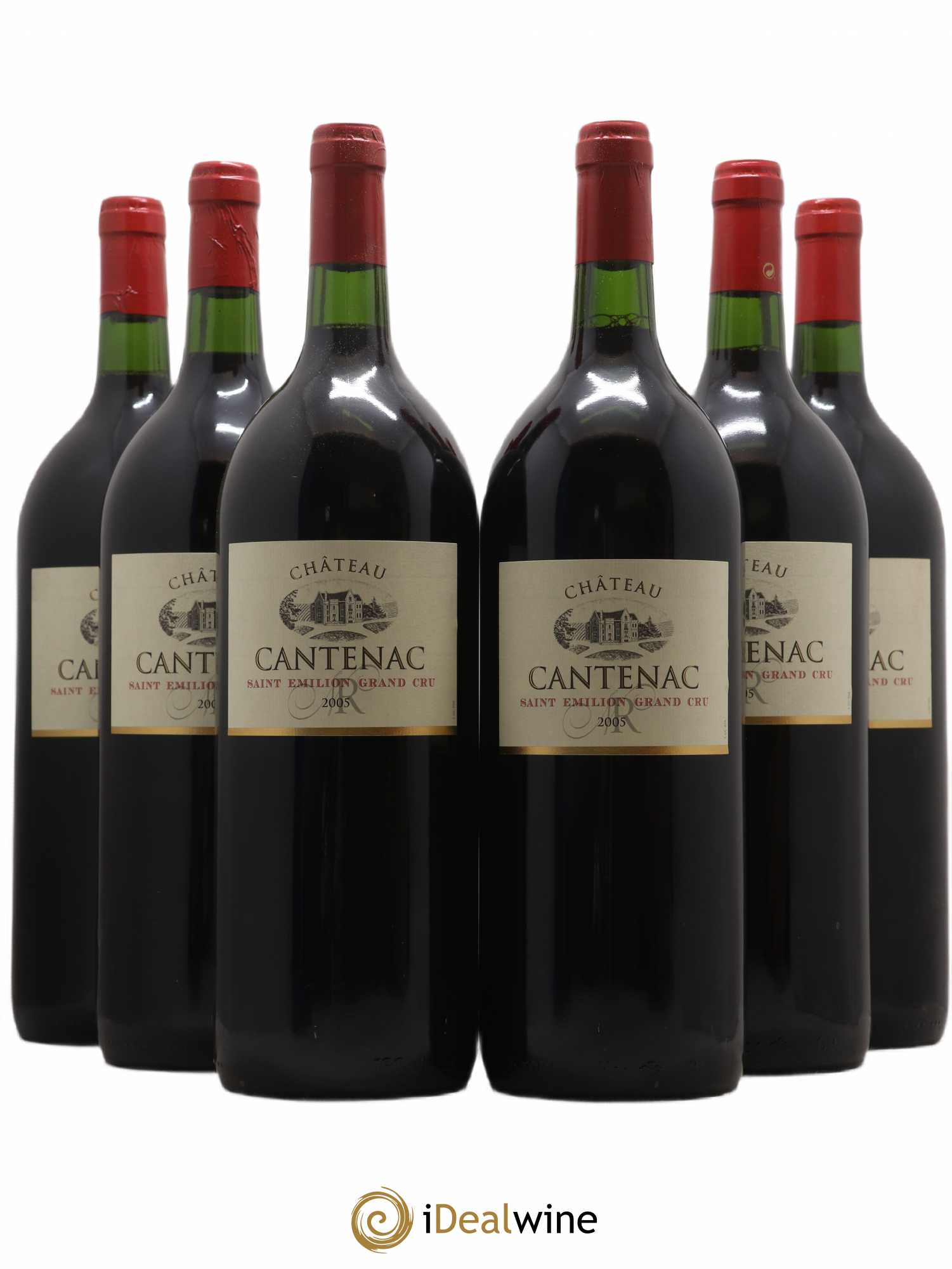 Saint-Émilion Grand Cru Château Cantenac 2005 - Lot de 6 magnums - 0