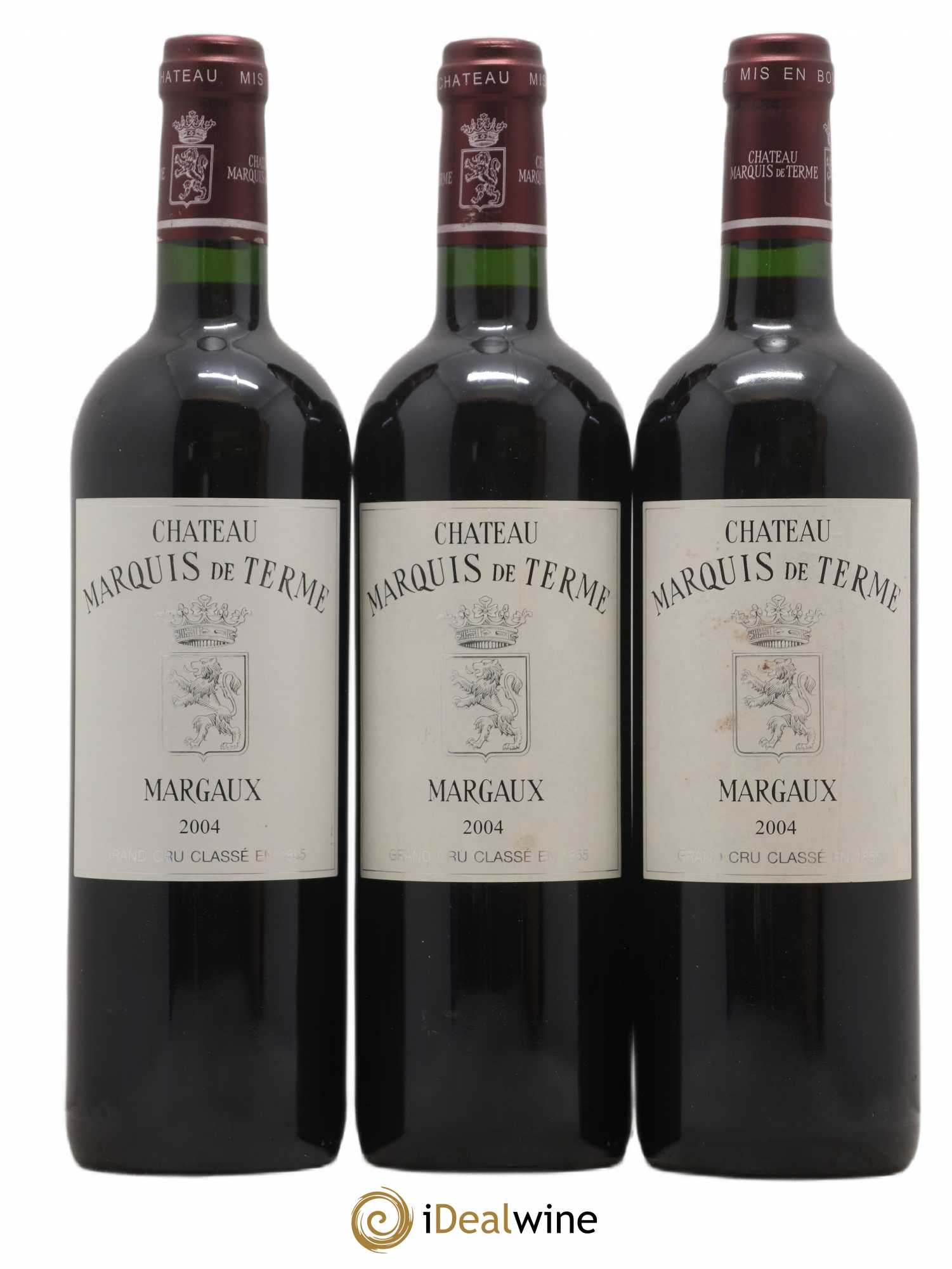 Château Marquis de Terme 4ème Grand Cru Classé 2004 - Lot de 3 bouteilles - 0