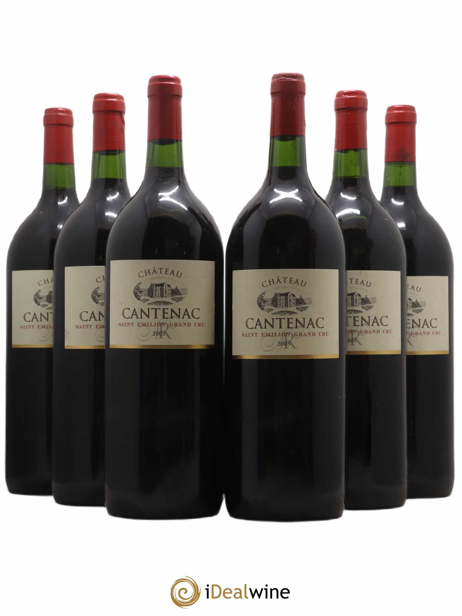 Saint-Émilion Grand Cru Château Cantenac 2005 - Lot de 6 magnums - 0